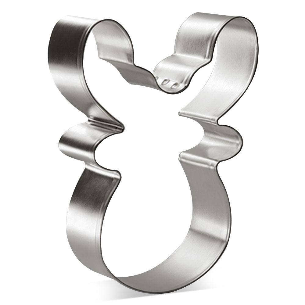 Foose Reindeer Face Cookie Cutter 3.75 Inch - Premium Tin Plated Steel Christmas Cookie Cutters - Reindeer Face Cookie Mold for Holiday Baking, DIY Cookies, and Christmas Party Decorations