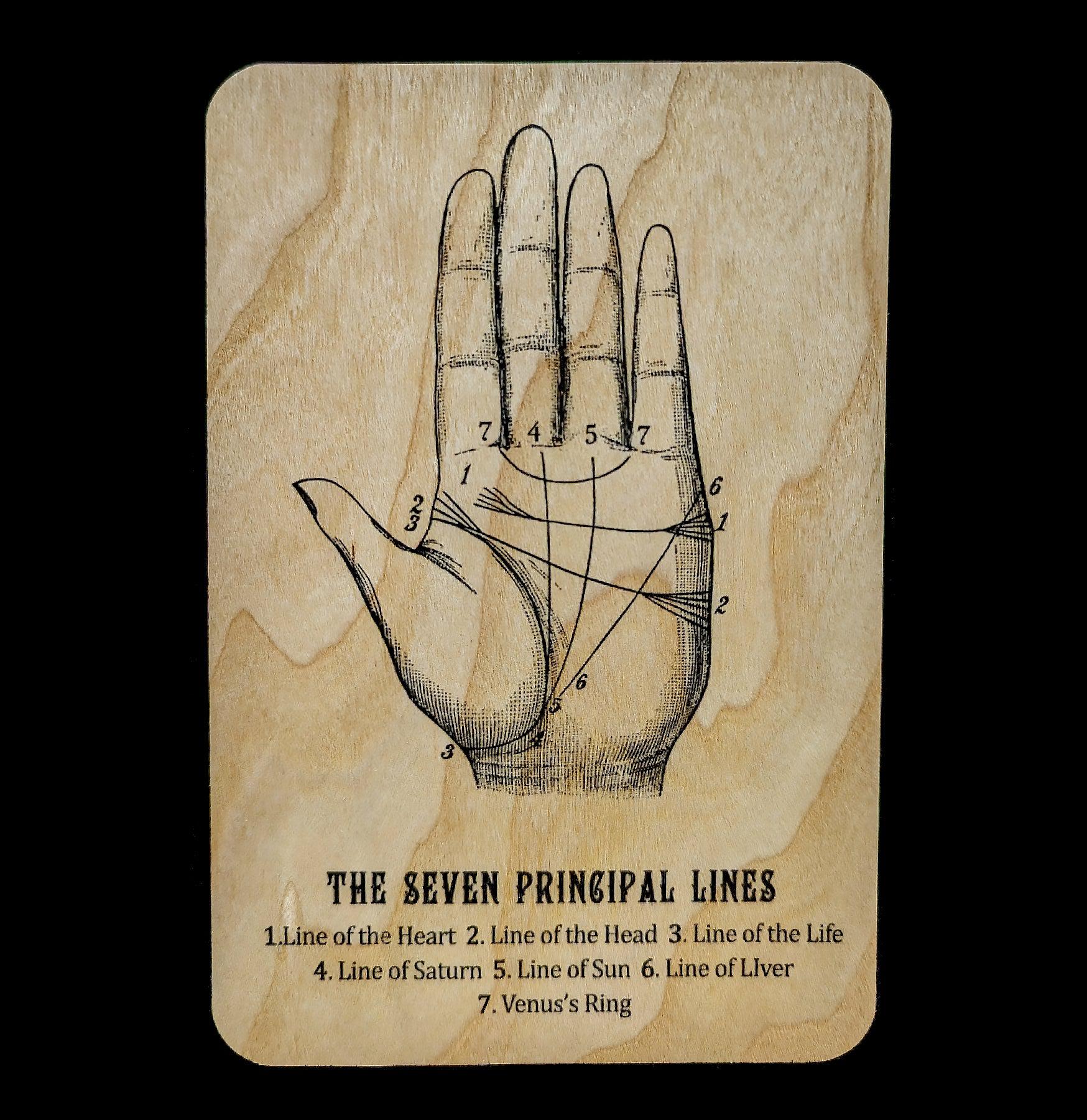 Palmistry Wooden Postcard - Handmade Wooden Postcards for Palm Reading, Fortune Telling & Spiritual Gifts - Perfect for Tarot Enthusiasts, Psychic Readings & Unique Home Decor