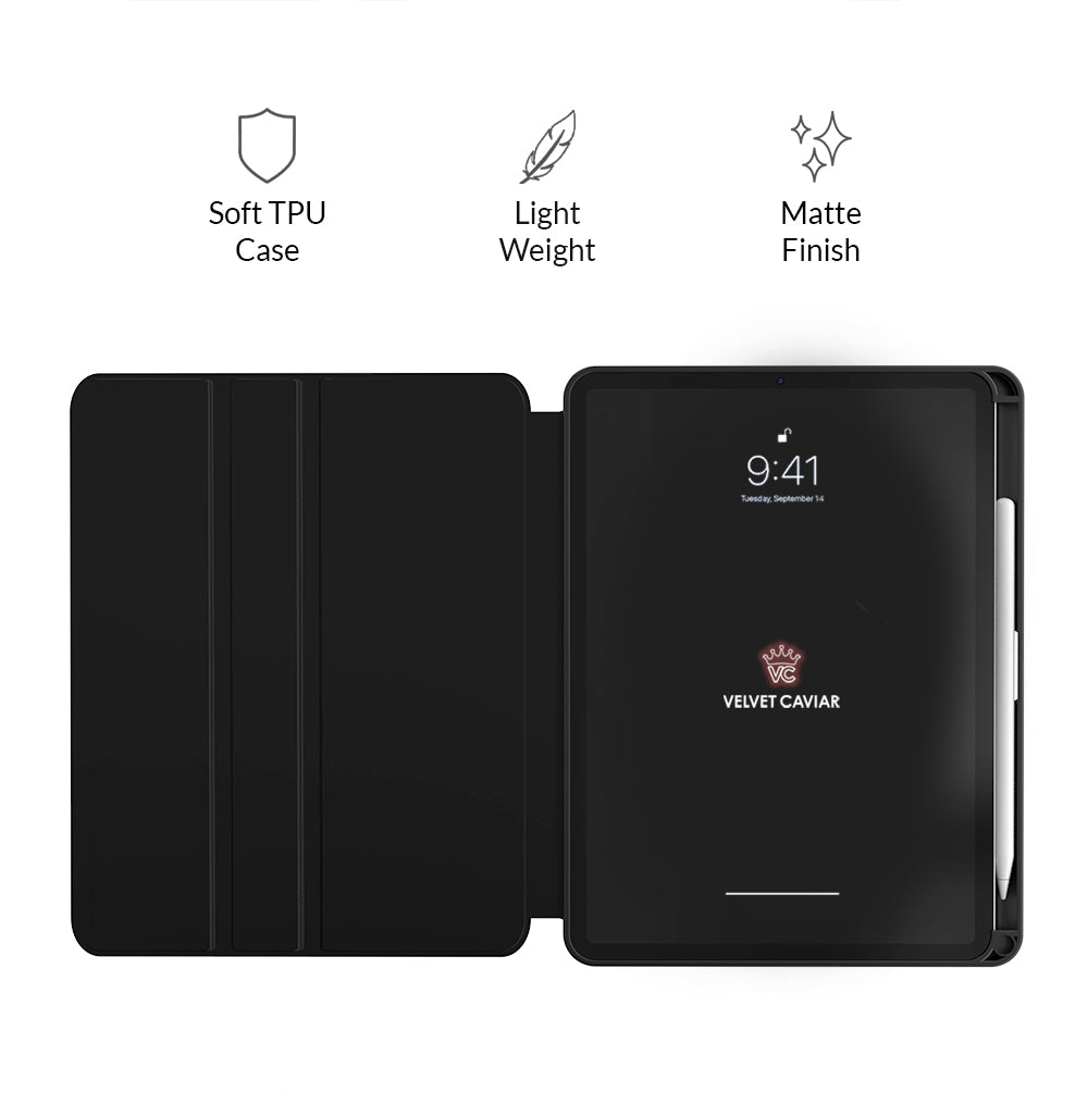 Black Leopard iPad Case 2.0 - Premium Protective Cover for iPad Air/Pro, Slim Fit with Auto Sleep/Wake | Perfect for Work, Travel & Home Use