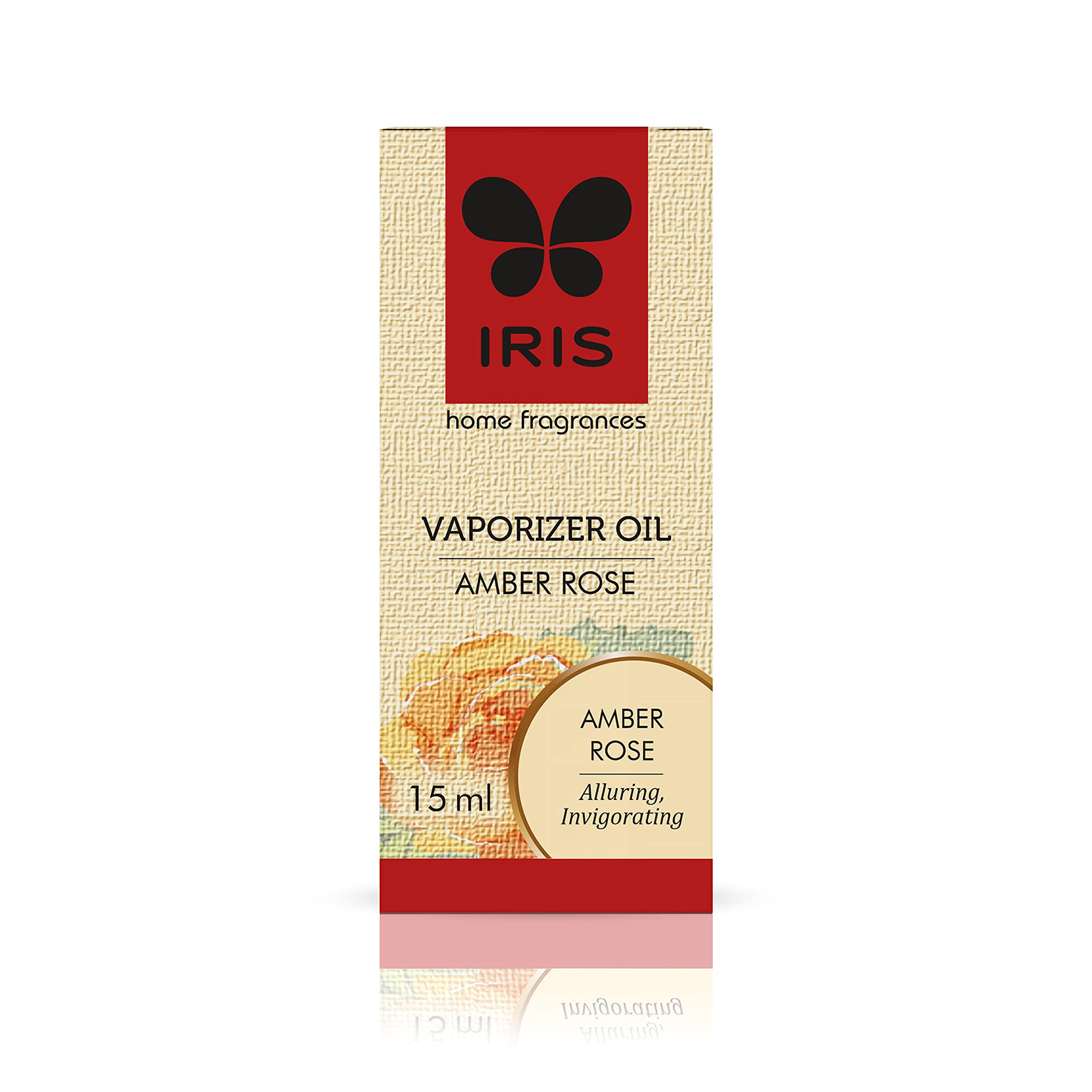 IRIS Amber Rose 15ml Essential Oil for Diffusers & Oil Burners - Premium Aromatherapy Fragrance Oil for Relaxation, Stress Relief & Mood Enhancement - Perfect for Home, Office & Spa Use