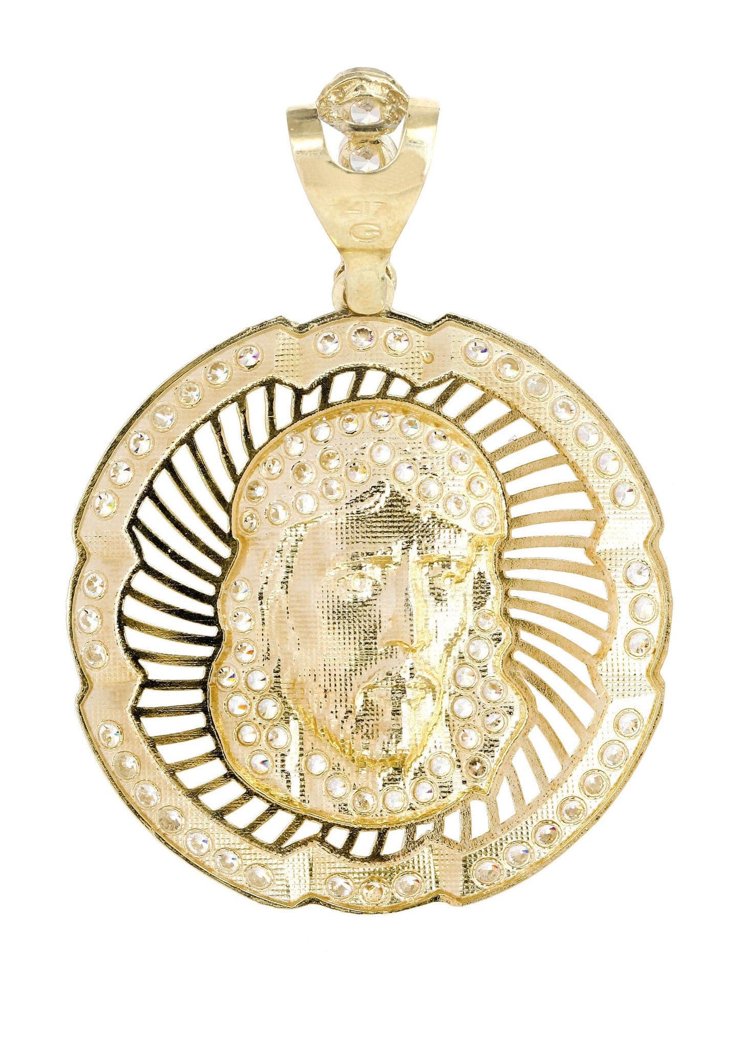 10K Gold Jesus Piece Pendant Necklace - 6.9 Grams Religious Jewelry for Men & Women - Perfect for Church, Gifts & Everyday Wear