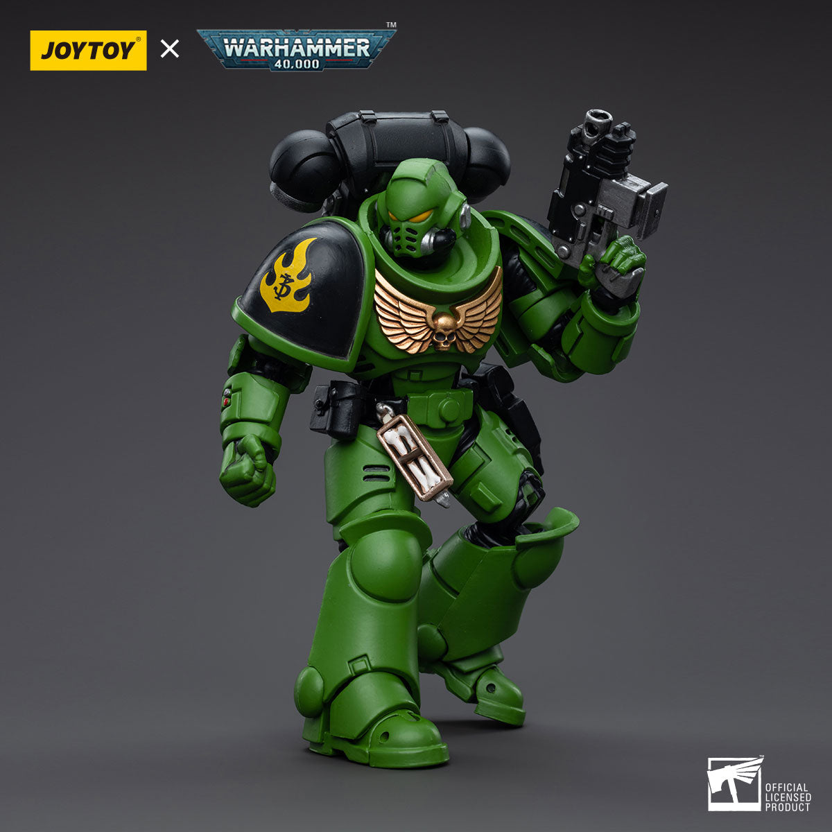 1/18 JOYTOY 3.75 Inch Warhammer 40K Salamanders Space Marines Intercessors Action Figure Set (4pcs) - Perfect for Collectors, Tabletop Gaming & Display Scenes