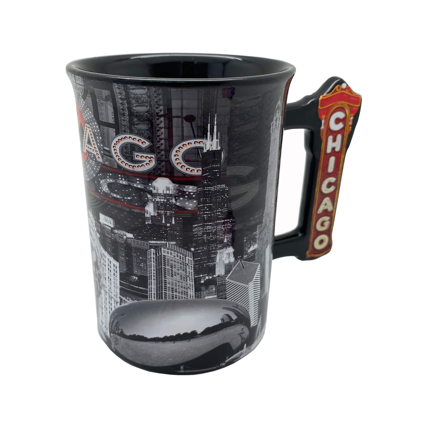 Chicago Theater Handle Ceramic Coffee Mug - 16oz Insulated Travel Mug for Hot & Cold Drinks - Perfect for Home, Office, and Commuting - Gift for Coffee & Tea Lovers