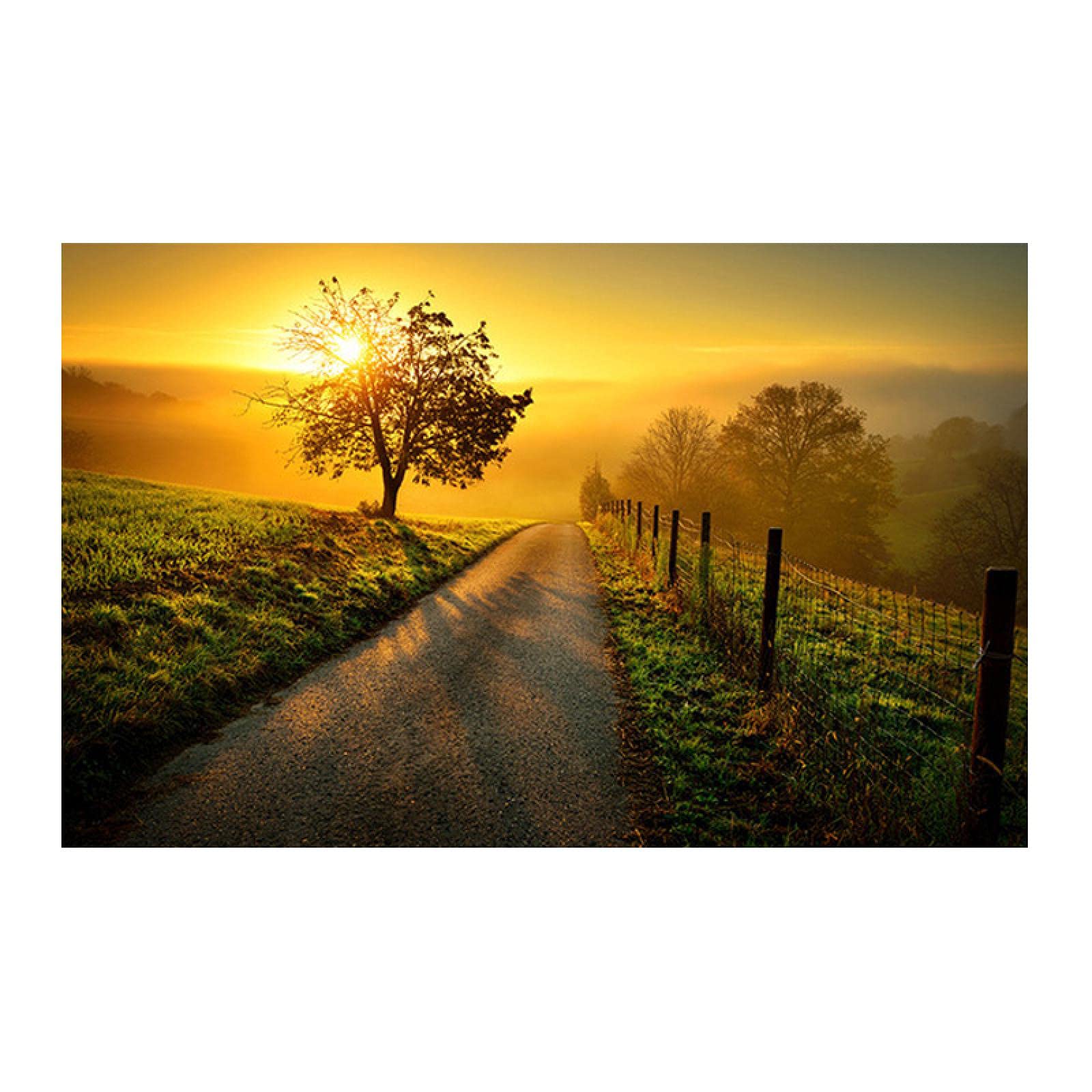 Modern Sunset Scenery Canvas Wall Art Print - Frameless 20x30cm Home Decor for Living Room & Bedroom - Perfect for Housewarming Gifts & Cozy Interior Design