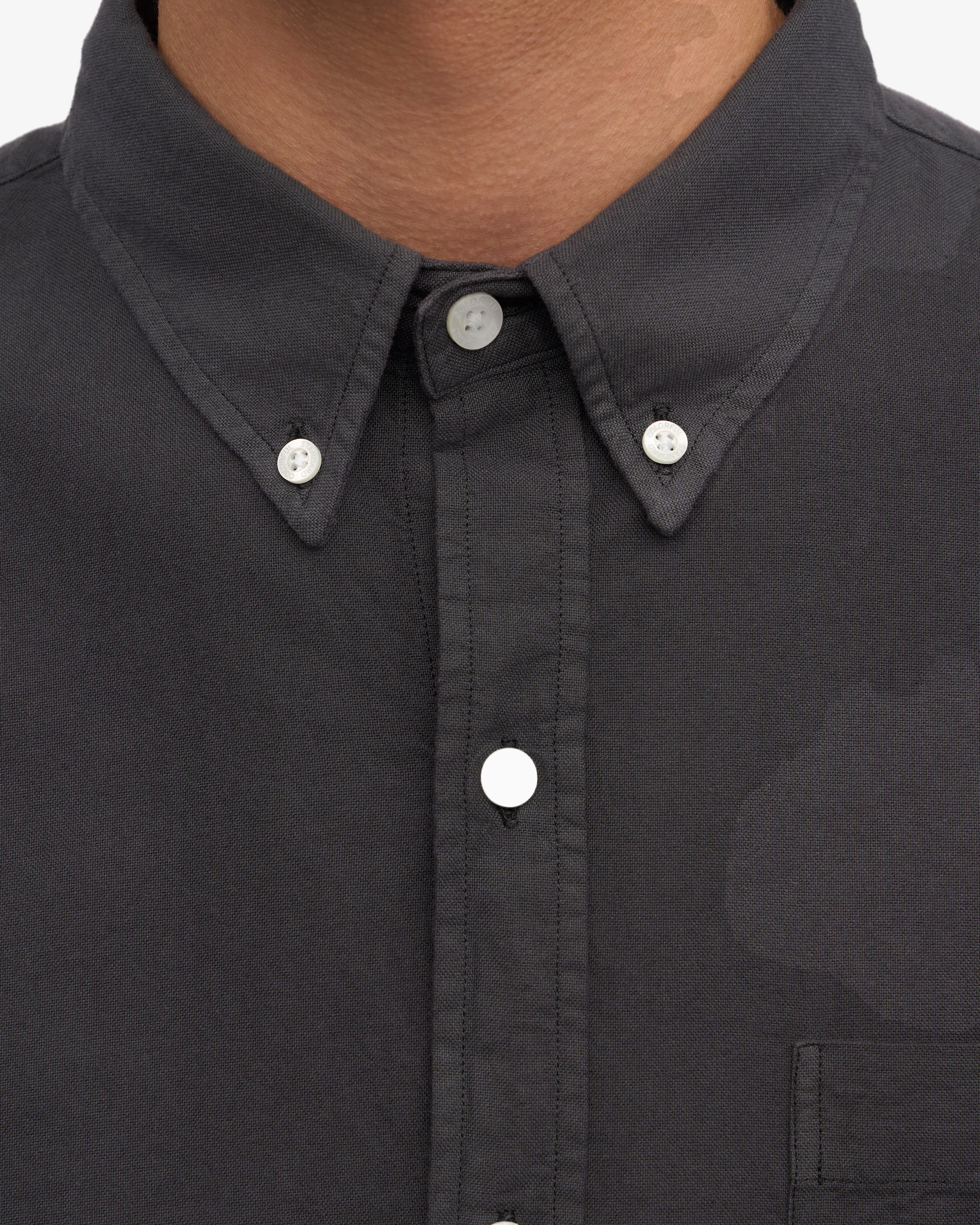 Organic Cotton Button Down Shirt for Men - Lava Grey | Casual & Business Wear | Eco-Friendly Fashion for Office, Date & Outdoor Activities