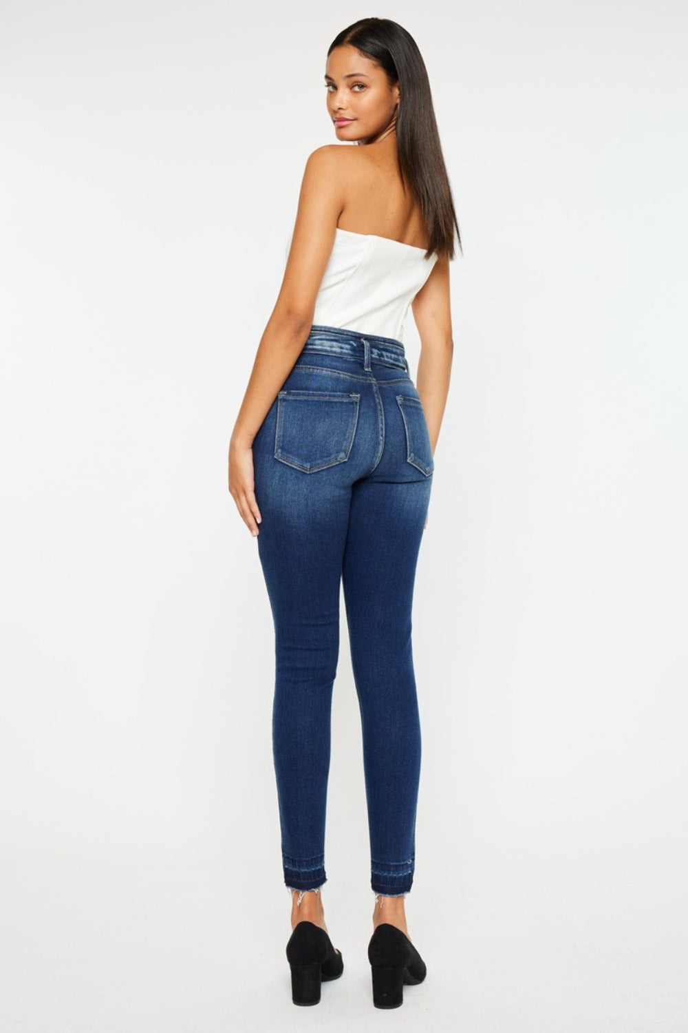 Kancan Women's Full Size High Rise Ankle Skinny Jeans - Stretch Denim Pants for Casual Wear & Night Out