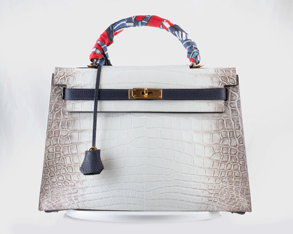 Luxury Ostrich Leather Cover with Flap for Hermès Kelly Bags - Premium Protection for Designer Handbags (Bag Not Included) - Perfect for Travel, Storage & Display