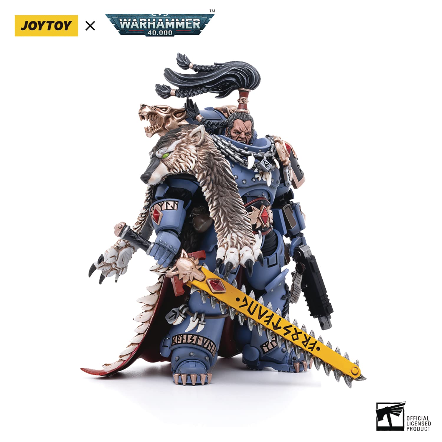 Warhammer 40K Space Wolves Ragnar Blackmane 1:18 Scale Highly Detailed Collectible Action Figure - Perfect for Tabletop Gaming, Display & Warhammer 40K Fans Collection