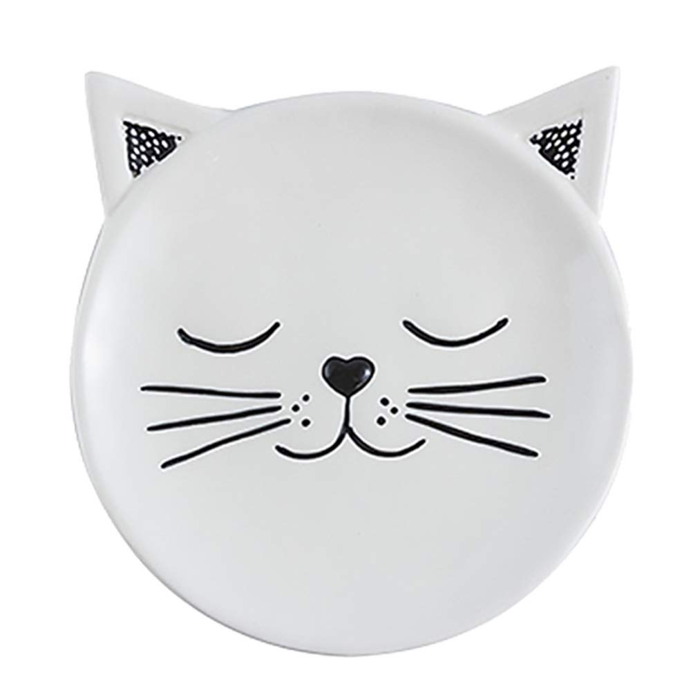 Cabilock Ceramic Cat-Shaped Dinner Plates - Animal Design Serving Dishes, Dishwasher & Microwave Safe for Restaurants, Kitchens, Family Parties & Pet-Themed Events
