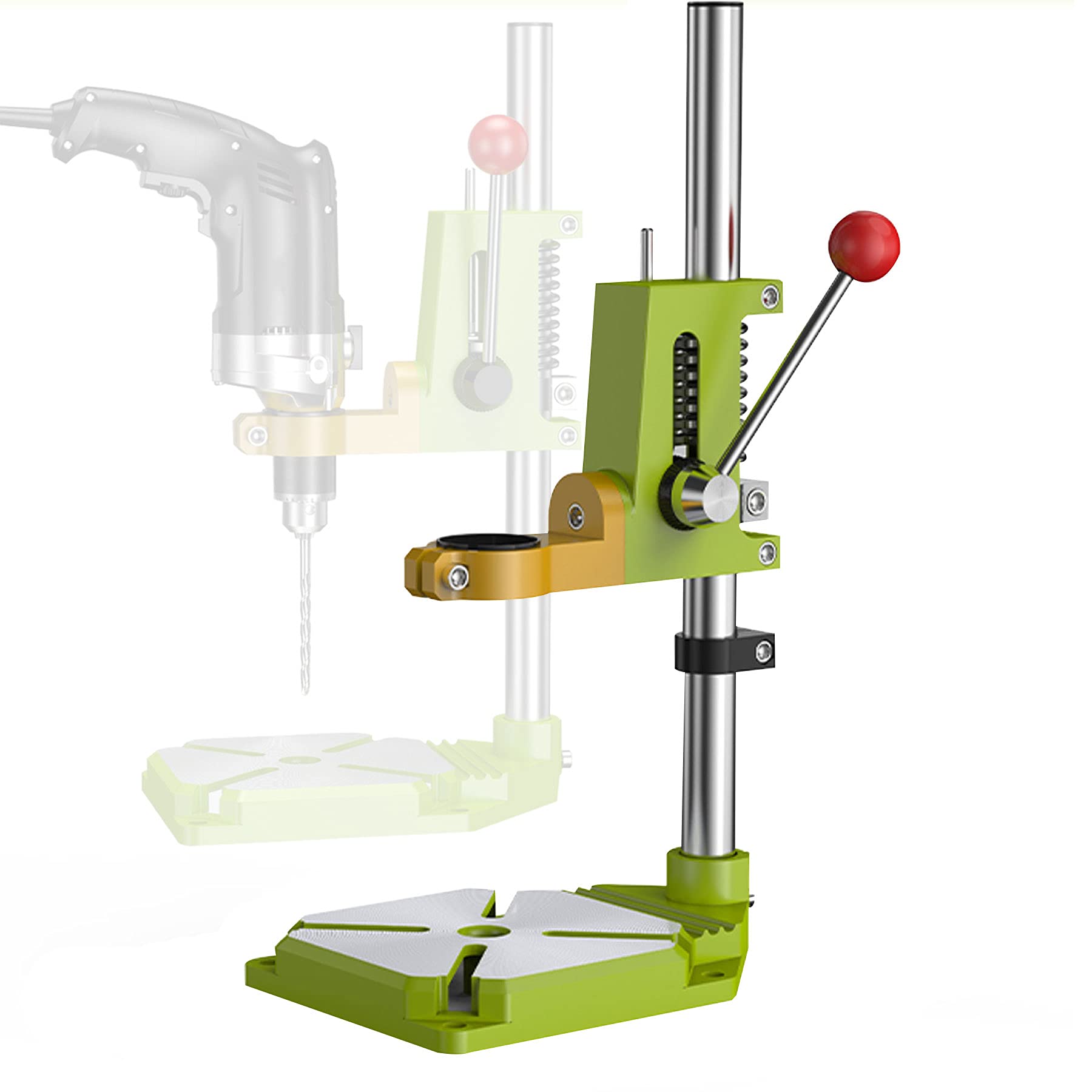 Multifunctional Drill Press Stand with Vise for Hand Drills - Heavy Duty Bench Clamp Support Tool for Woodworking & Metalworking | Perfect DIY Gift for Home Workshop & Professional Use