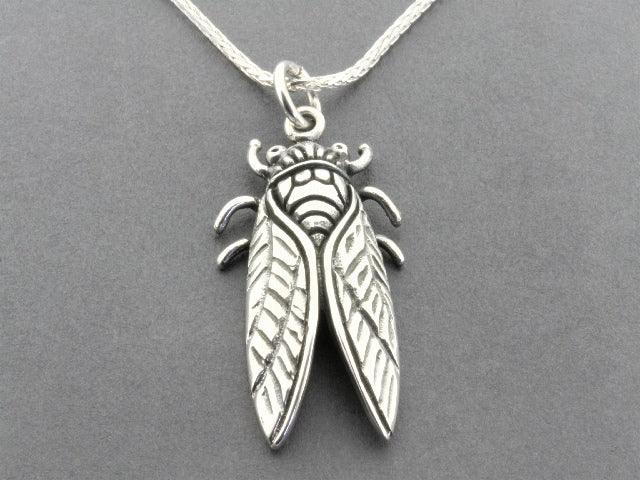 Sterling Silver Beetle Pendant Necklace with 60cm Chain - Elegant Jewelry for Women, Perfect for Gifts, Parties, and Everyday Wear