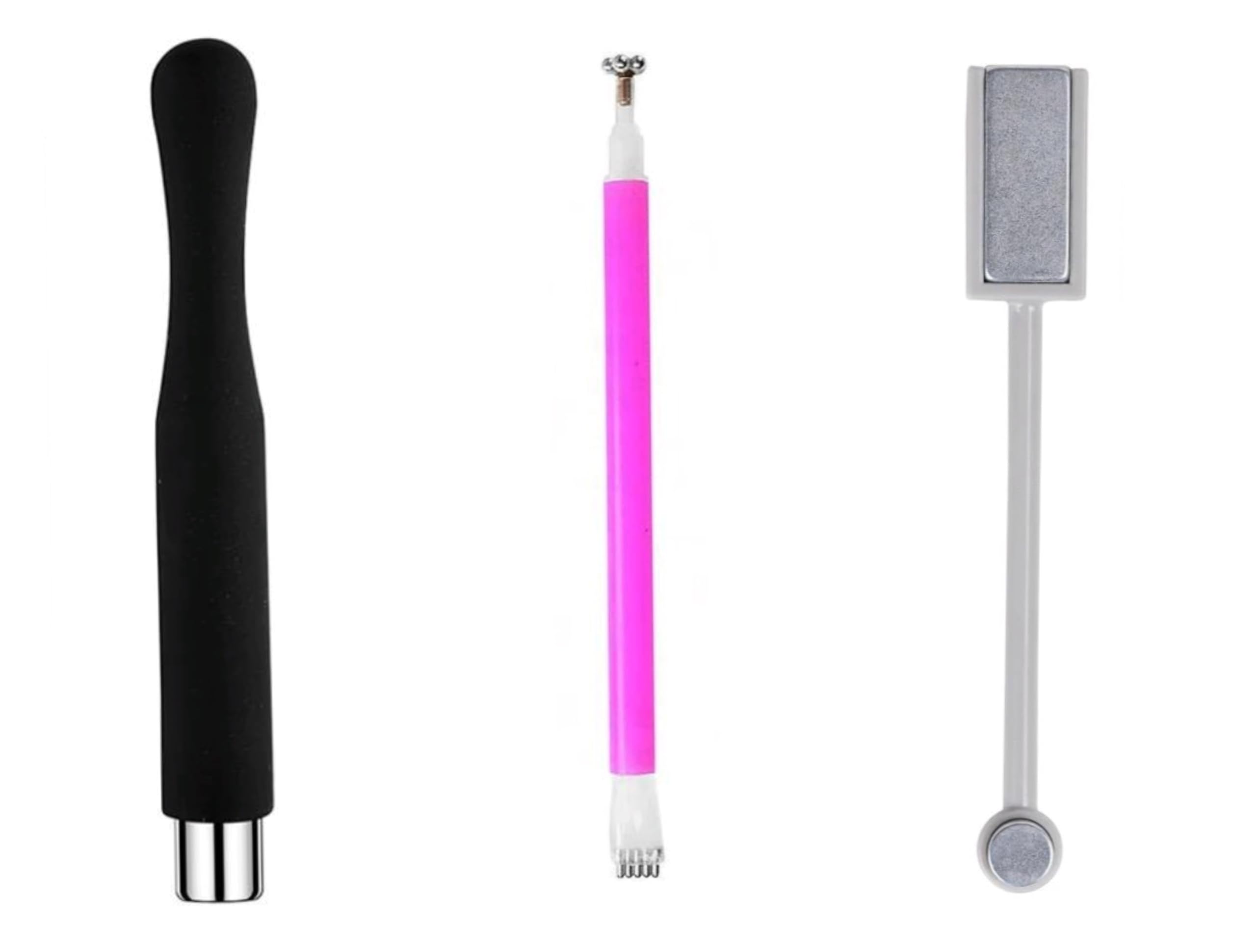 3D 9D Magnetic Nail Art Pens - Cat Eye Nail Polish Magnet Tool Set (3Pcs, Multicolor) for Professional Salon & DIY Home Manicures