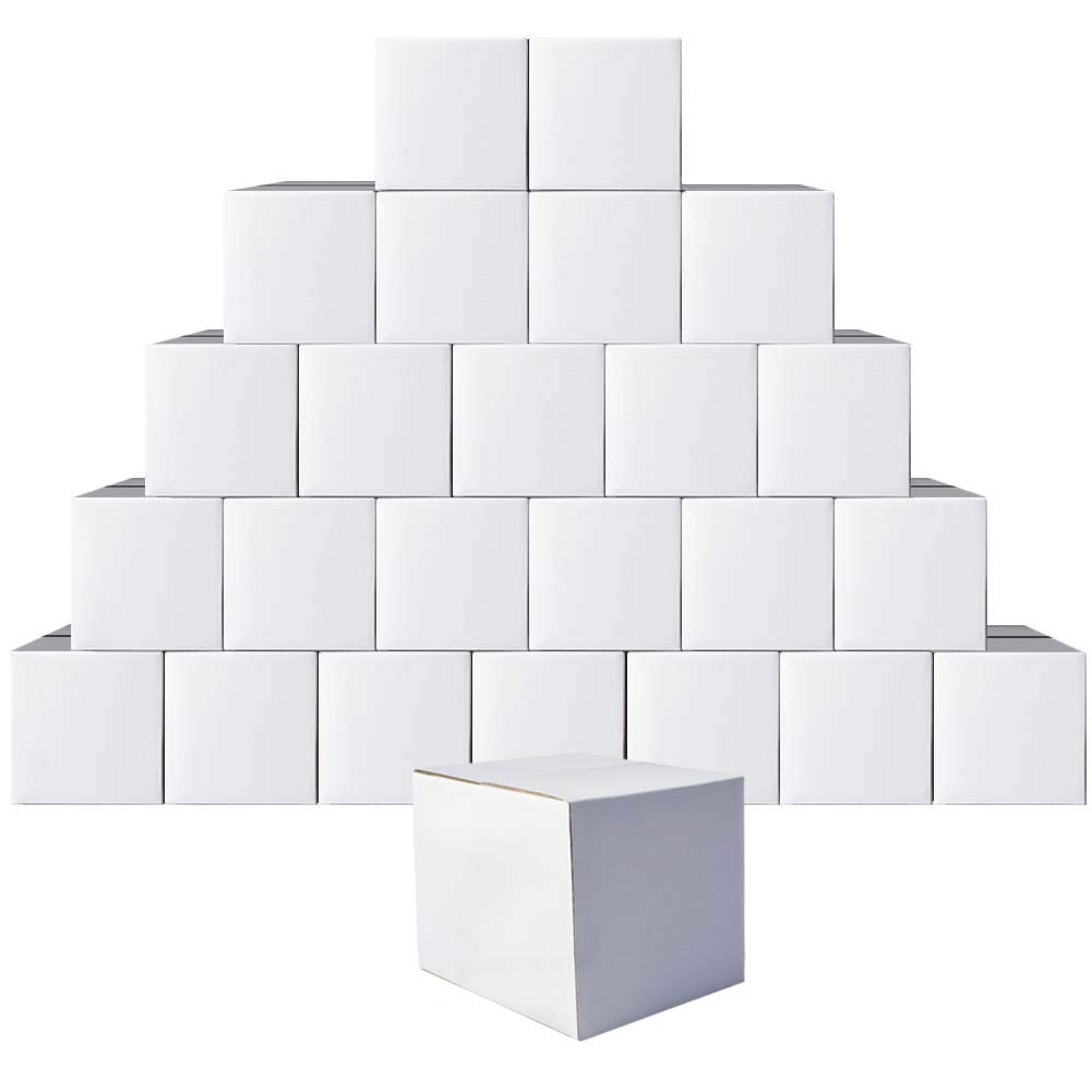 6x6x6 Small Shipping Boxes - White Packing Boxes for Ecommerce & Gifts