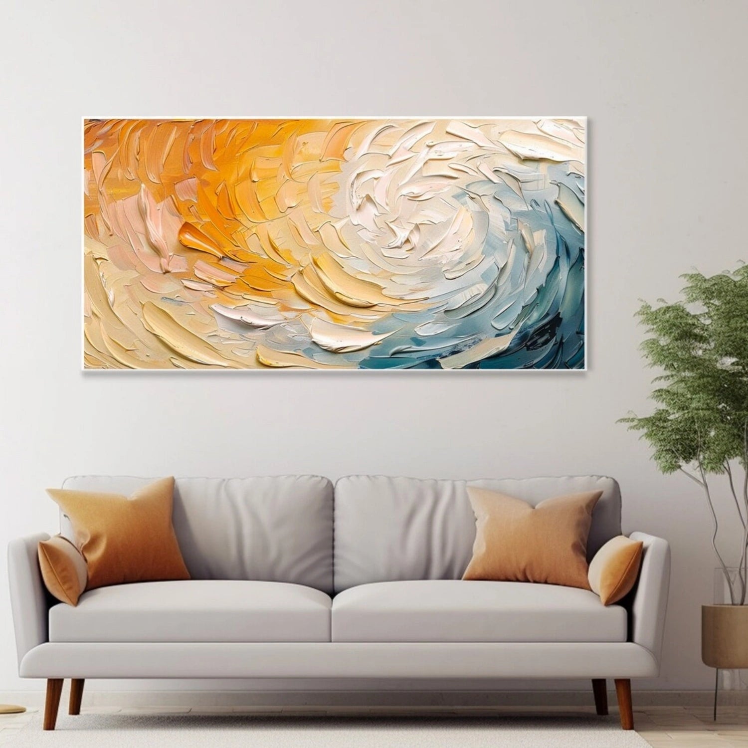 Abstract Painting #AB 308 - Modern Wall Art for Living Room, Bedroom & Office Decor | Large Canvas Artwork for Home & Office