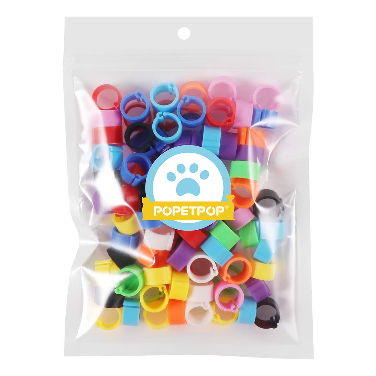 Colorful Plastic Bird Leg Bands - 8mm Pigeon Foot Rings for Identification (100pcs) | Durable Chicken Leg Bands for Poultry, Parrots & Pet Birds | Perfect for Breeding, Racing & Bird Shows