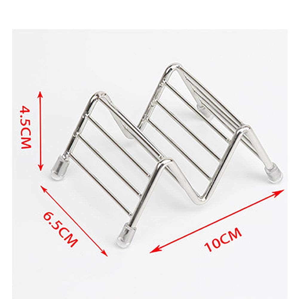 Premium Stainless Steel Taco Shell Stand Holder - Oven & Dishwasher Safe Taco Rack for 3 Tacos - Keep Shells Neat & Upright - Perfect for Taco Tuesday, Mexican Dinner Parties & Family Gatherings