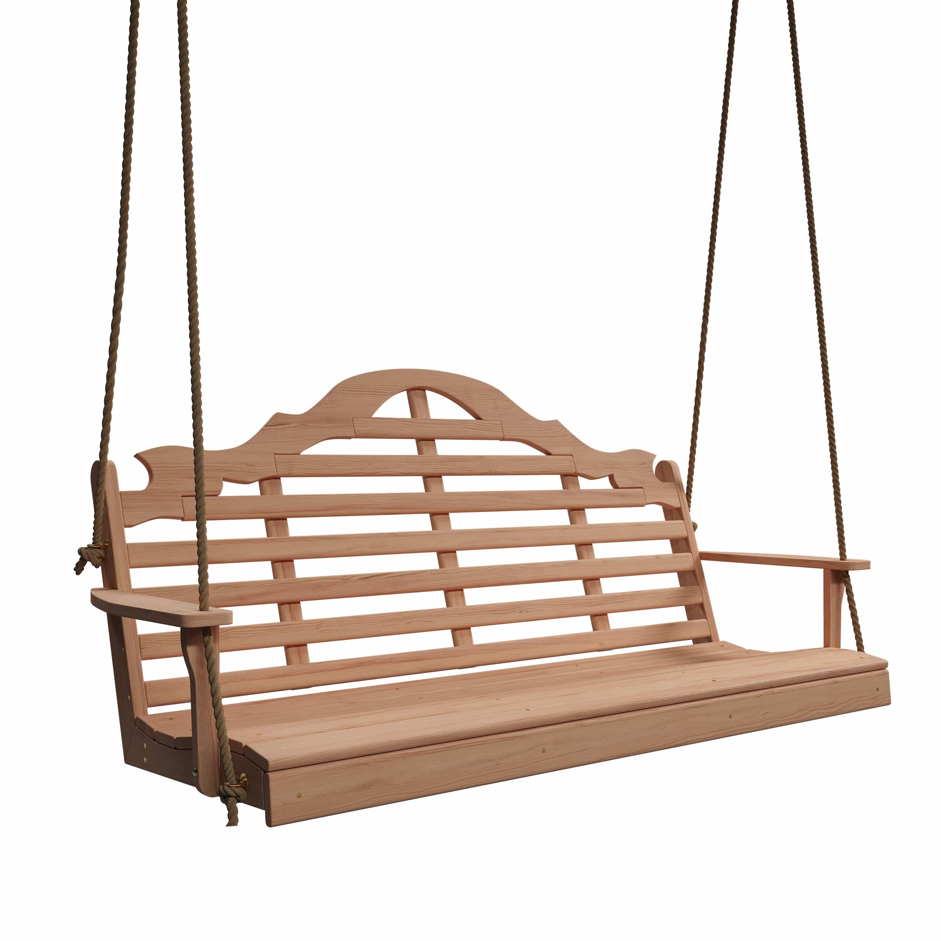 Keystone Amish Co. 6 Foot Milan Red Cedar Porch Swing - Handcrafted Outdoor Swing Without Cup Holders - Perfect for Backyard, Garden, Patio & Porch Relaxation