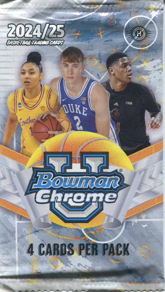 2024-2025 Bowman Chrome University Basketball Hobby Box - Collectible Trading Cards for NCAA Fans - Perfect for Sports Memorabilia Collections and Fantasy Basketball Enthusiasts