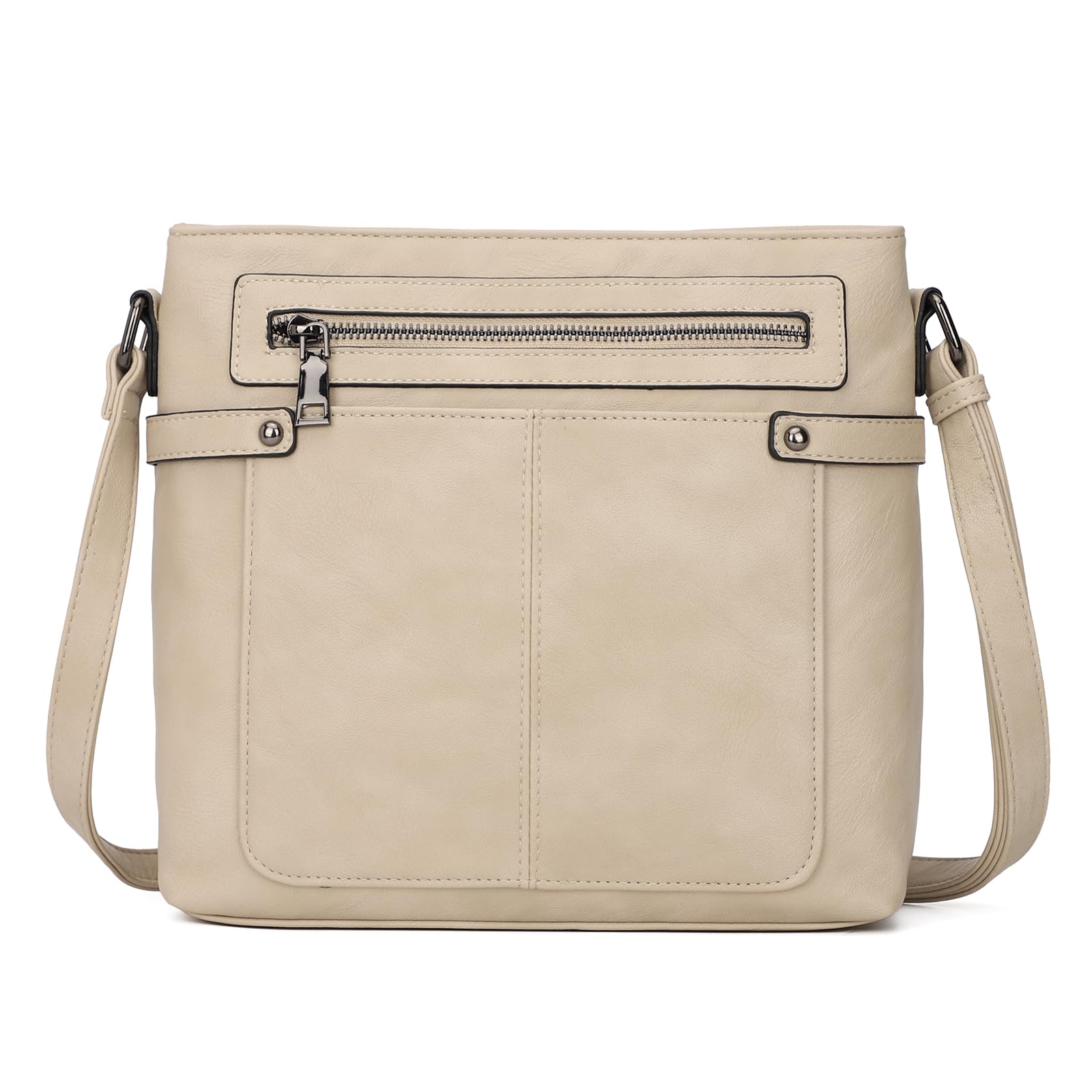 KouLi Buir Women's PU Leather Crossbody Bag with Multi Pockets for Daily Use
