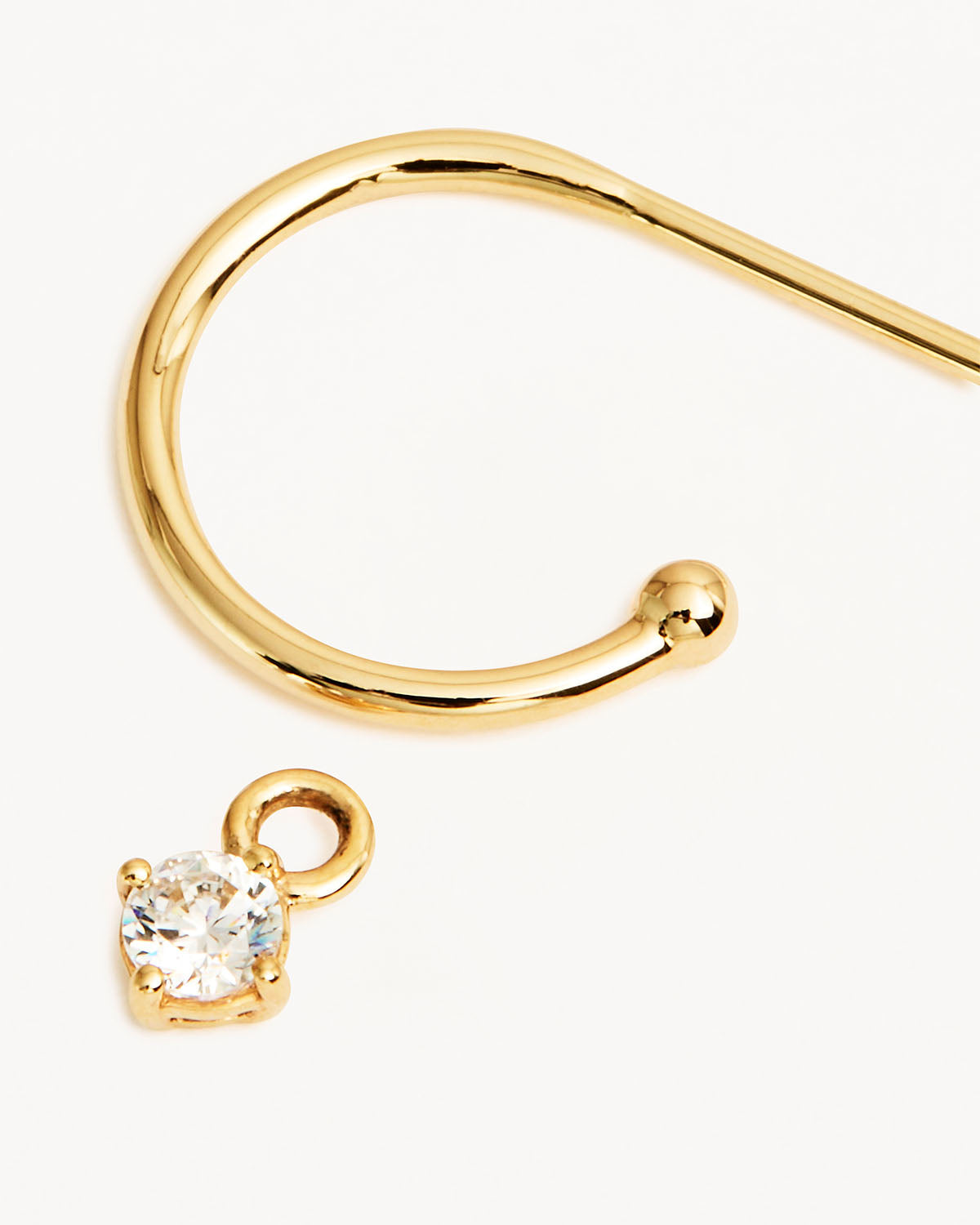 14K Solid Gold Water Drop Diamond Hoop Earrings for Women - Elegant Dangle Earrings for Wedding, Party & Everyday Wear