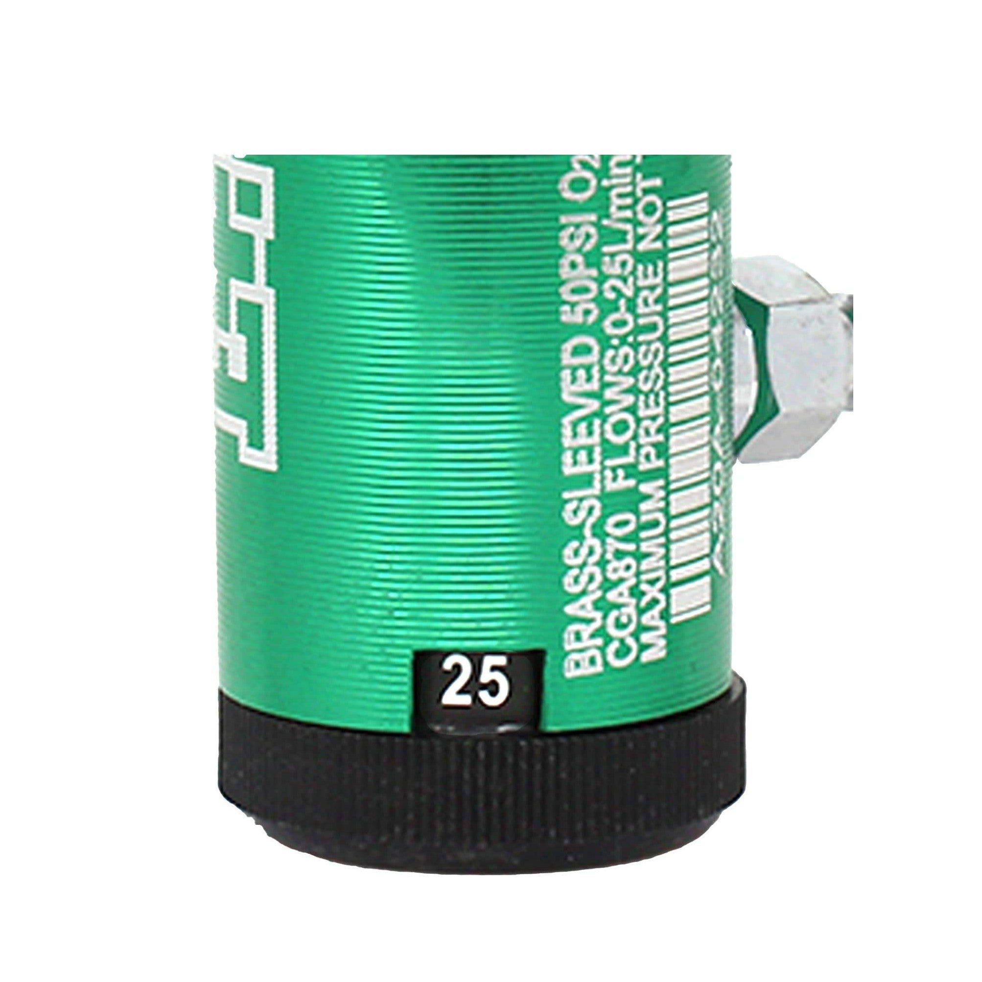 Oxygen Flow Meter Regulator 0-25 LPM for Medical, Welding & Aquarium Use - Adjustable Oxygen Gas Flow Control with Pressure Gauge