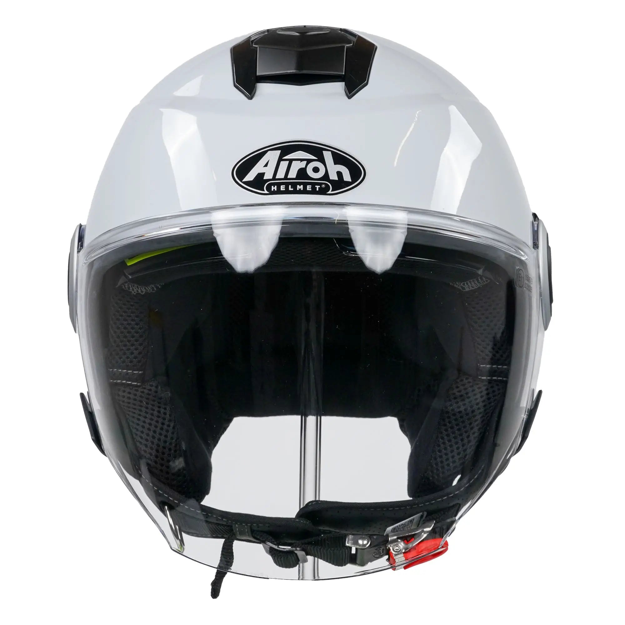 Airoh Helios Jet Gloss Concrete Grey Motorcycle Helmet - DOT & ECE Certified Full Face Helmet for Street Bikes, Racing & Urban Riding - Lightweight & Aerodynamic Design for Comfort & Safety