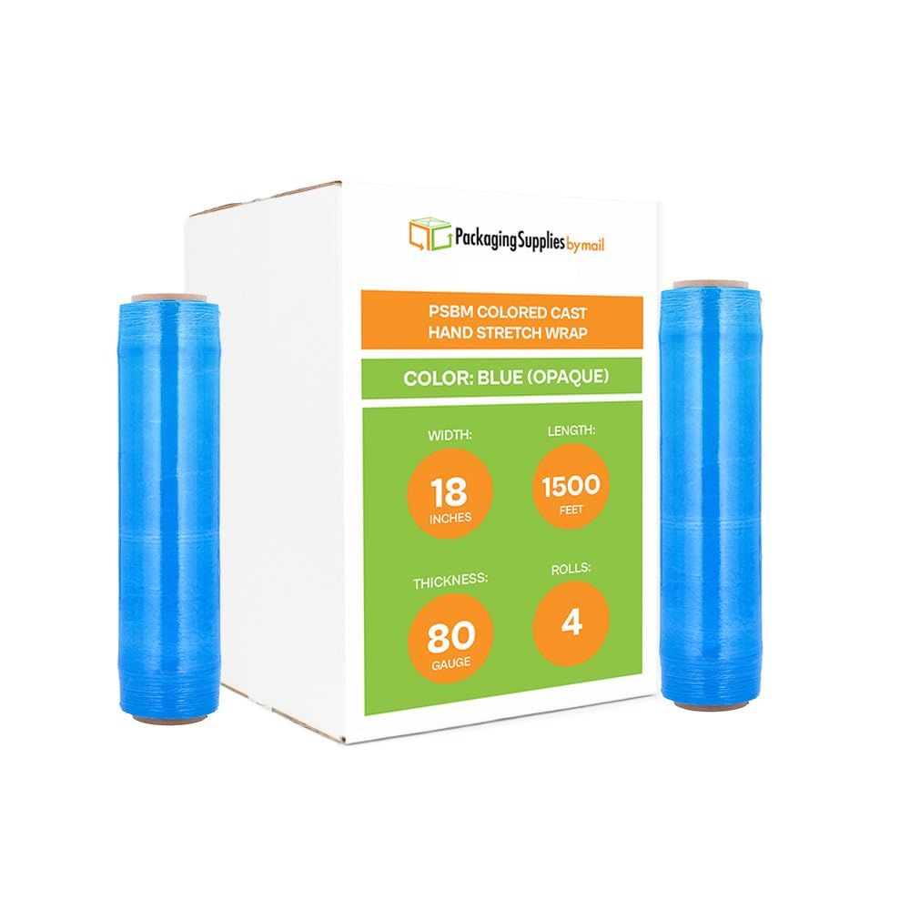 PSBM Blue Cast Stretch Wrap Film - 4 Pack (18