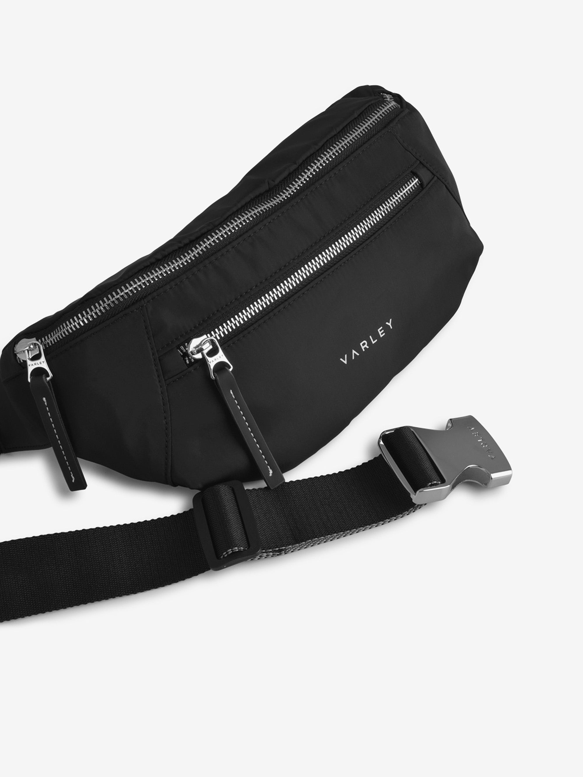 Varley Lasson Belt Bag Black - Stylish & Functional Waist Pack for Running, Travel & Everyday Use