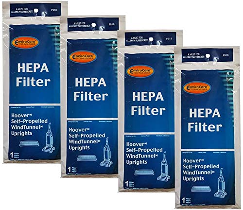 Hoover WindTunnel HEPA Final Filters - 4 Pack (Models 40120101, 43613021, 43613-022, STR42651) - Replacement Air Filters for Hoover Vacuums - Perfect for Allergy Sufferers & Pet Owners