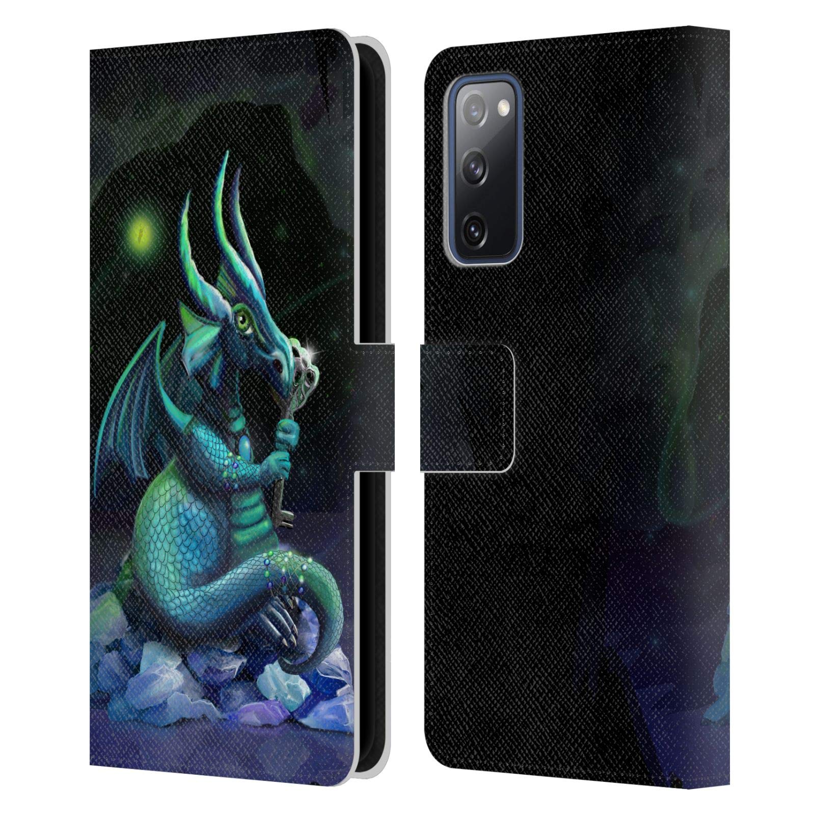 Official Rose Khan Baby Blue Dragons Leather Book Wallet Case for Samsung Galaxy S20 FE/5G - Stylish Protective Cover with Card Slots, Perfect for Daily Use & Travel Accessories