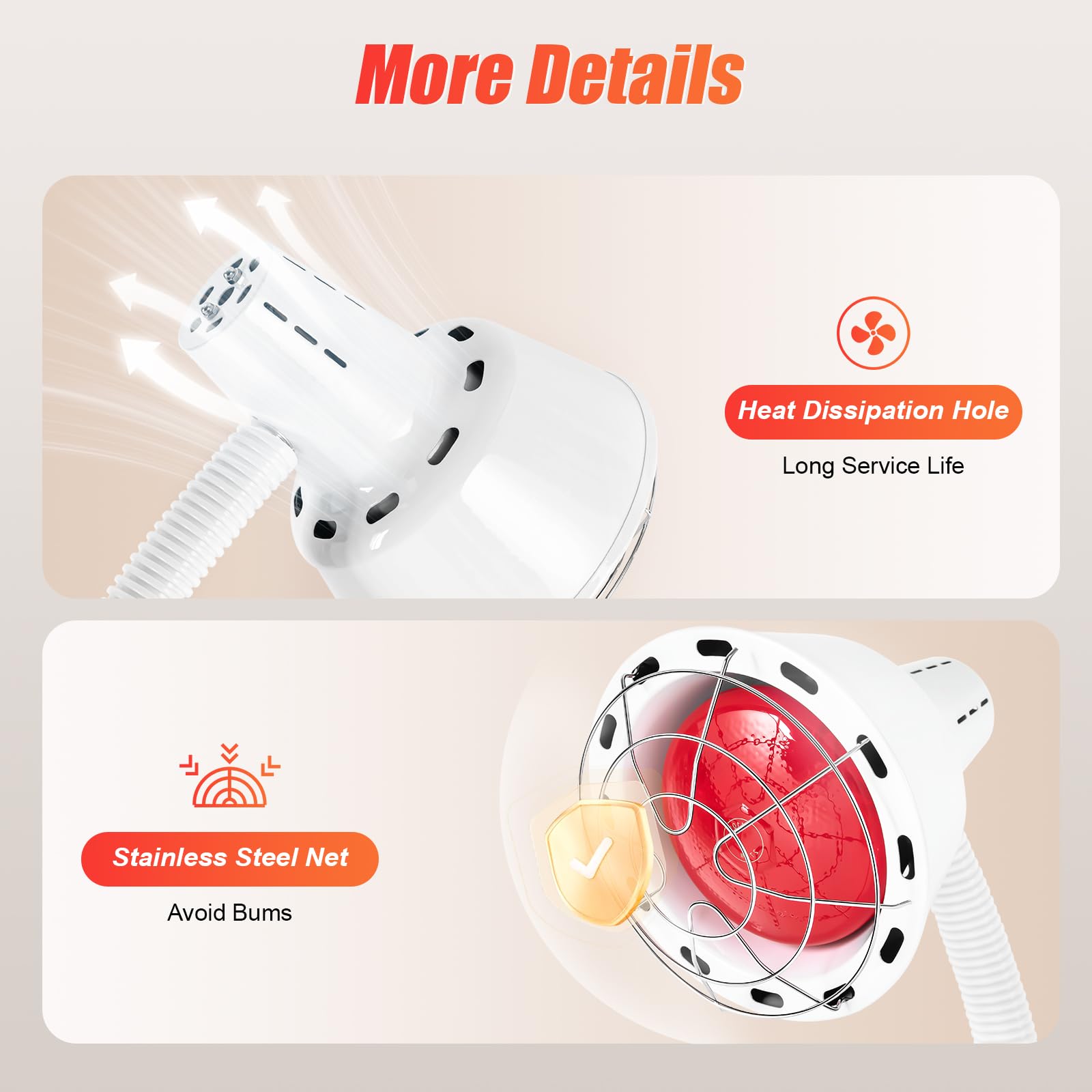 Gdrasuya10 275W Infrared Light Therapy Lamp - Near Red Heat Lamp for Pain Relief, Muscle Recovery & Joint Therapy - Adjustable Floor Stand for Home Use - Perfect for Athletes, Arthritis & Chronic Pain Sufferers