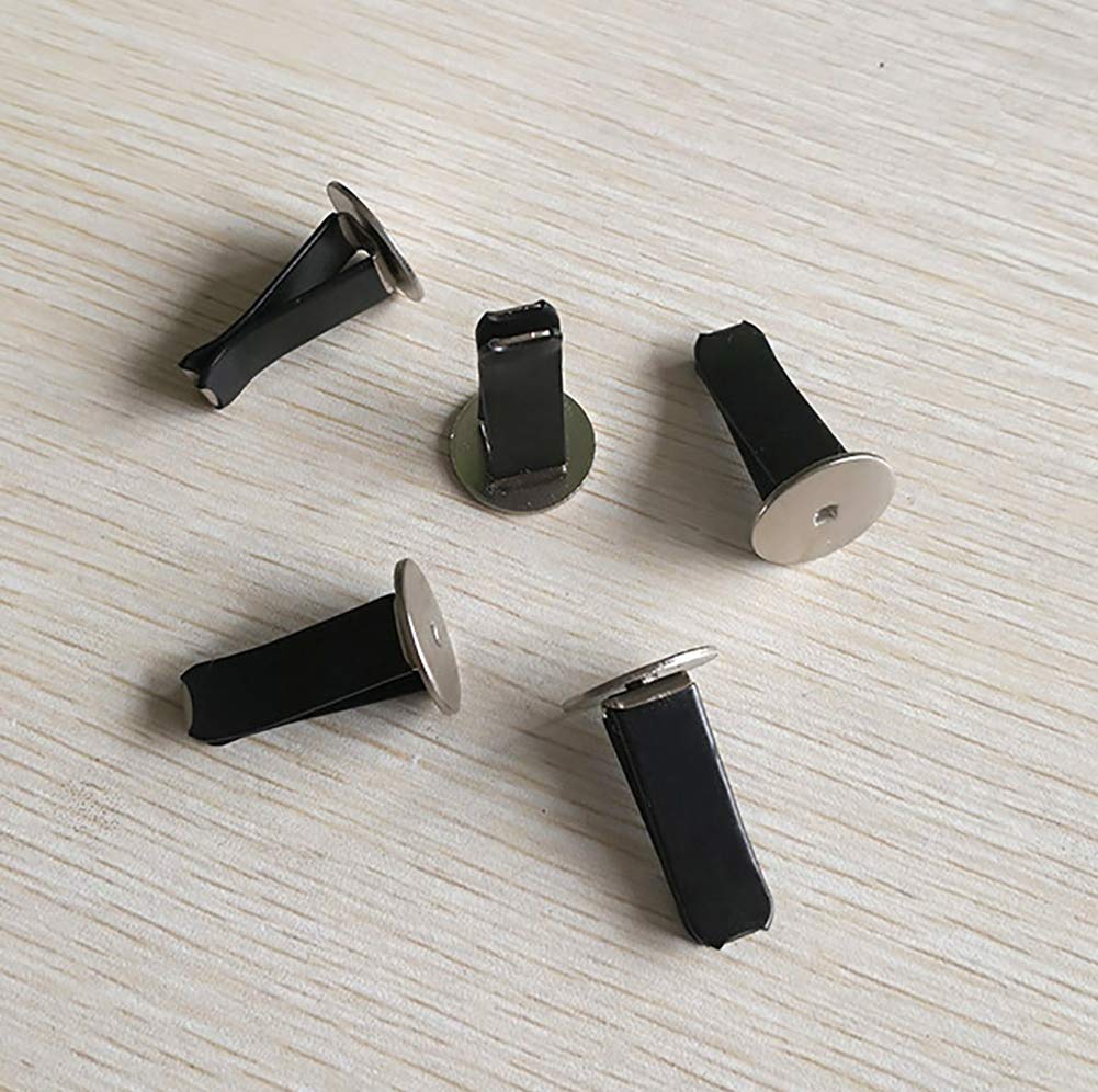 20 Pcs Black Metal Round Head Car Air Vent Clips - Auto Freshener Holder for Car AC Vents - Perfect for Essential Oil Diffusers & Car Perfume - Universal Fit for Most Vehicles