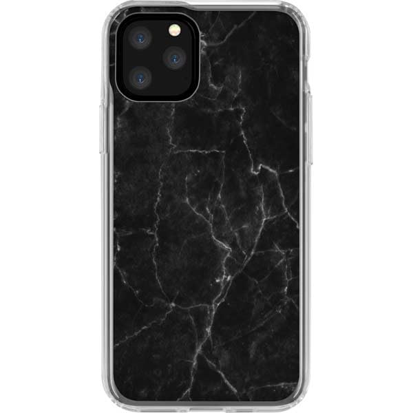Skinit Clear Protective Phone Case for iPhone 11 Pro - Sleek Black Marble Design | Scratch-Resistant, Slim Fit Cover for Everyday Use & Fashion Protection