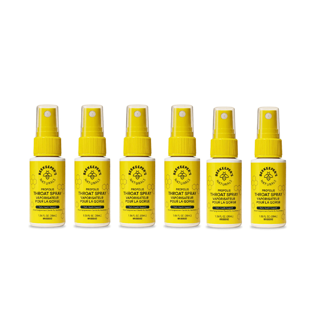 Beekeeper's Naturals Propolis Throat Spray - Soothe Sore Throat & Boost Immunity - Natural Remedy for Cold & Flu Relief - Perfect for Travel, Work & Home Use
