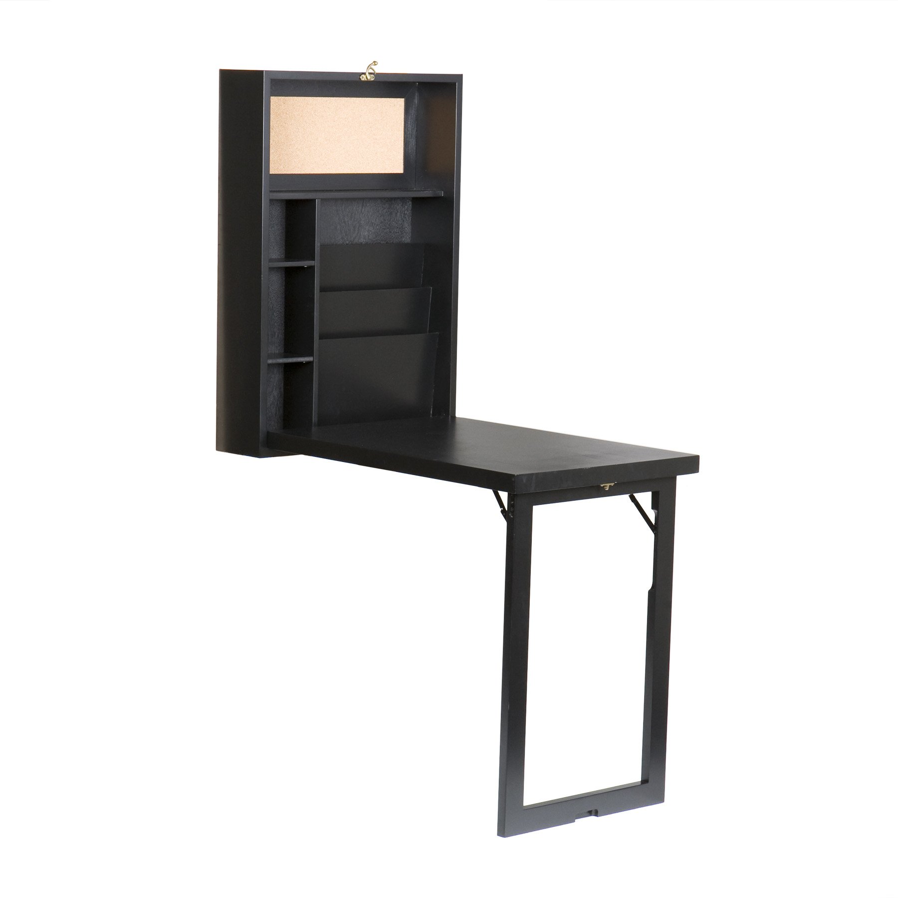 Black SEI Convertible Desk for Home & Office Workspace