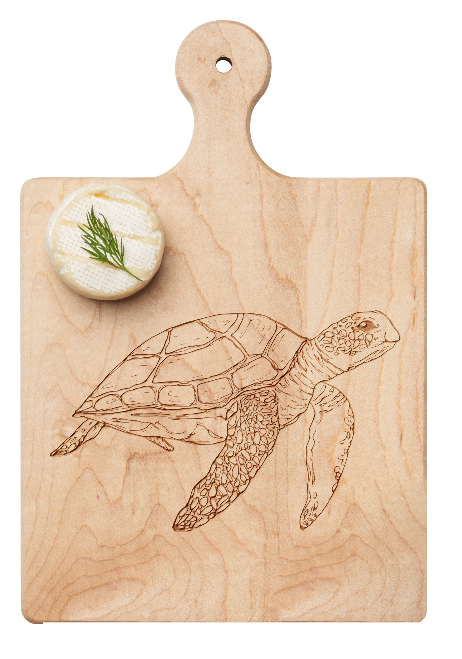 Premium Handcrafted Maple Wood Paddle Board with Turtle Design - 9