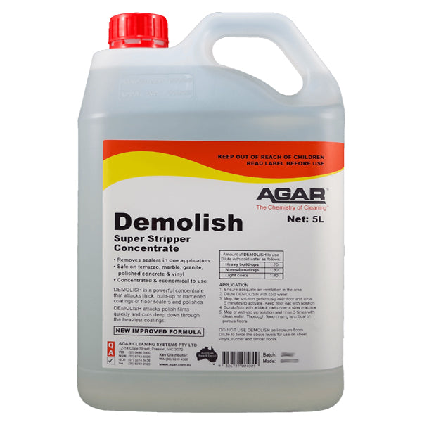 Agar Demolish Floor Stripper - Professional Heavy-Duty Floor Cleaner for Tile, Vinyl & Concrete | Ideal for Commercial & Home Use