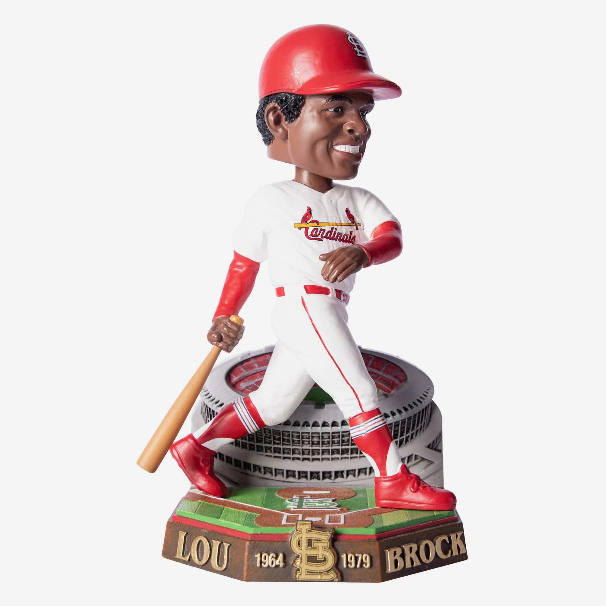 Lou Brock St. Louis Cardinals Retired Pro Gate Series Bobblehead - MLB Baseball Collectible for Fans, Sports Memorabilia - Perfect for Home Display, Office Decor, and Baseball Gift Ideas