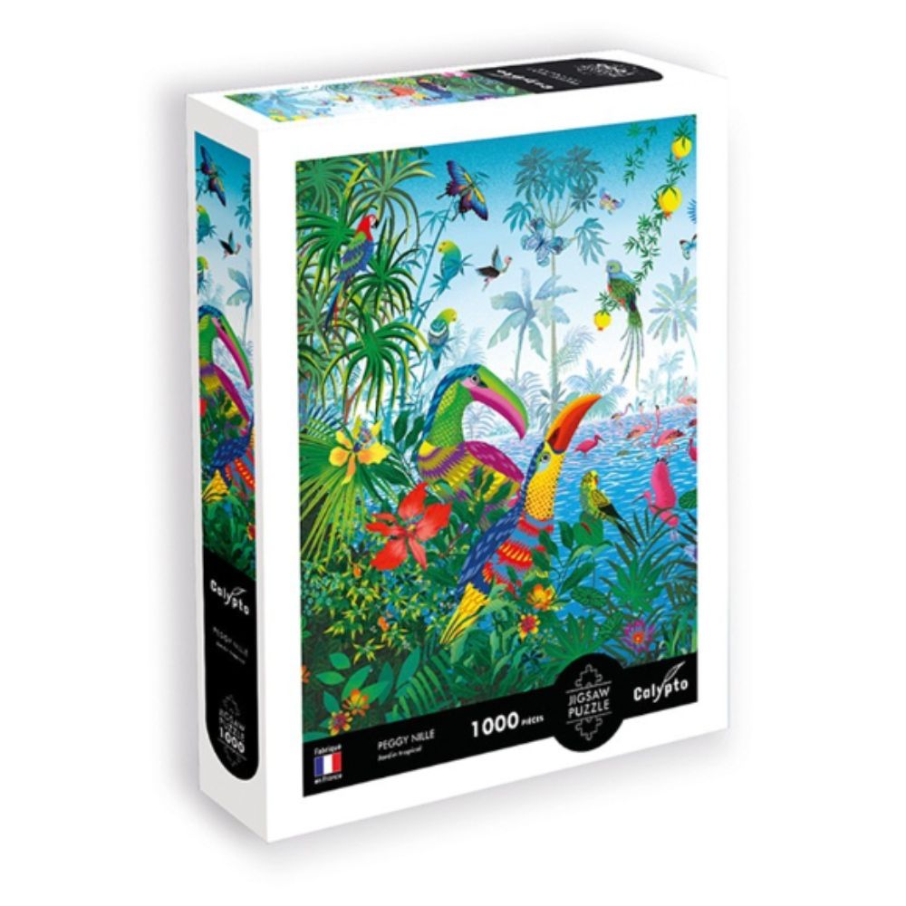 1000 Piece Tropical Garden Jigsaw Puzzle by Peggy Nille - Colorful Nature Scenery Puzzle for Adults & Teens - Perfect for Relaxation, Family Bonding & Home Decor
