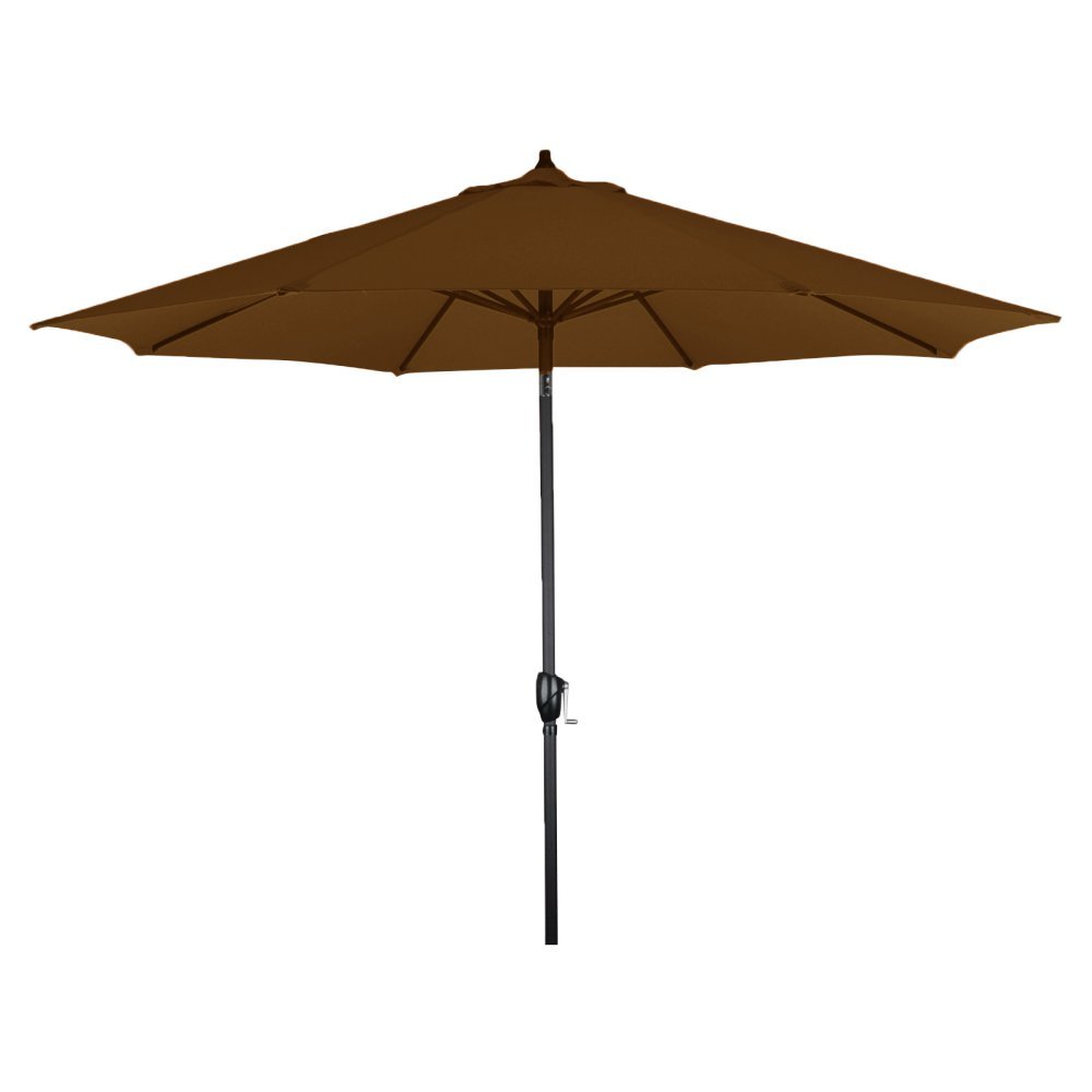 Astella PTS908709-F69 9-Ft Aluminum Patio Umbrella with Push Button Tilt - Outdoor Rated Olefin Fabric in Terracotta - Perfect for Backyard, Poolside, and Outdoor Dining Areas