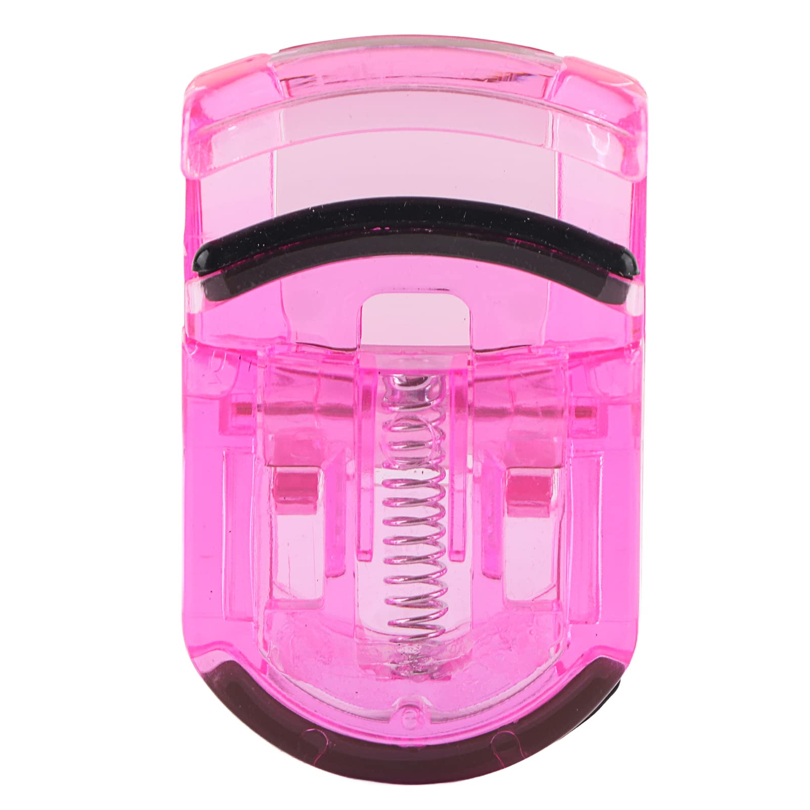 Mini Eyelash Curler - Portable Travel Lash Curling Tool with Rubber Pads for Natural Curved Lashes | Perfect for Makeup Kits & On-the-Go Beauty | Pink