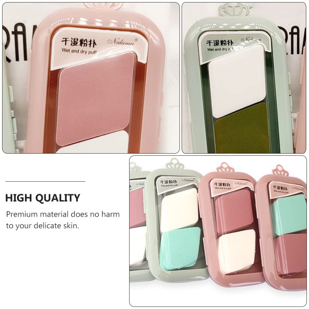 FRCOLOR 8-Piece Makeup Sponge Set - Soft Cosmetic Blending Sponges for Foundation, Powder & Concealer | Professional Beauty Sponges for Flawless Makeup Application | Perfect for Daily Use, Travel & Professional Makeup Artists