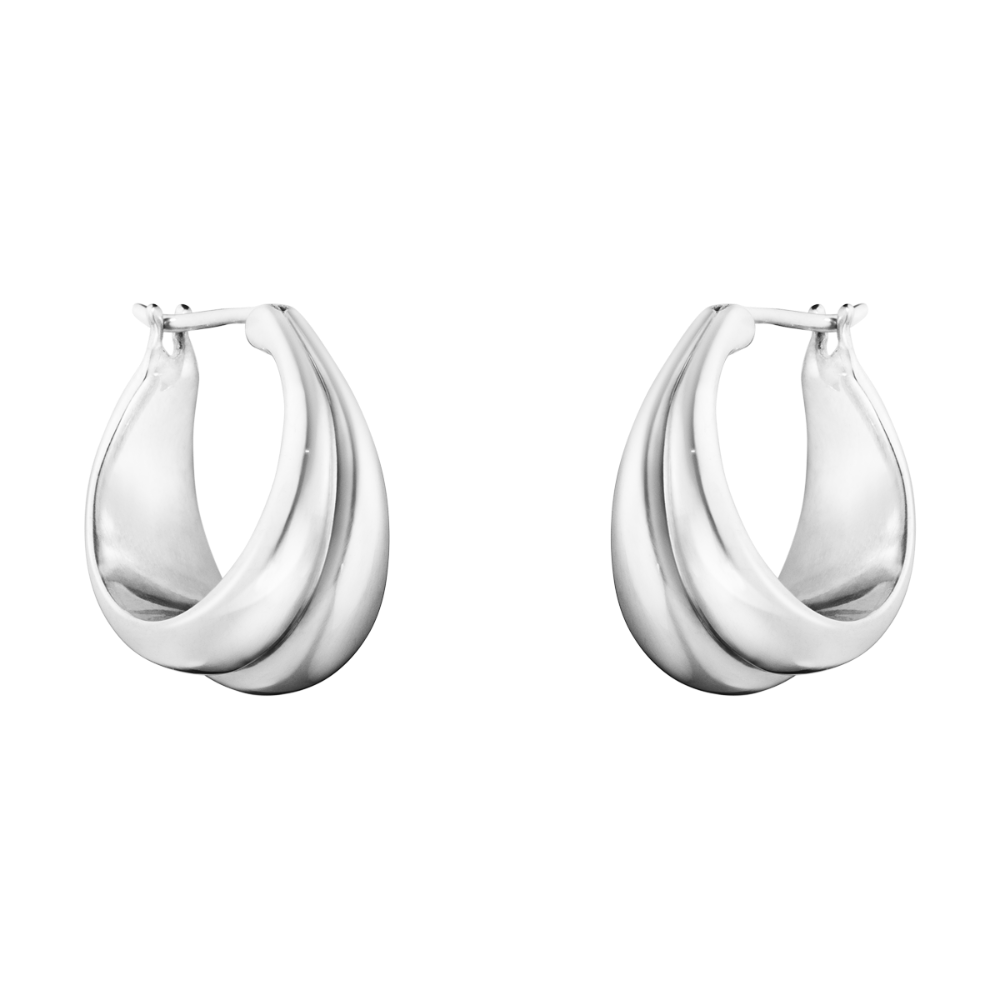 Curve Hoops Earrings - Trendy Gold Plated Dangle Hoops for Women | Perfect for Parties, Work & Everyday Wear