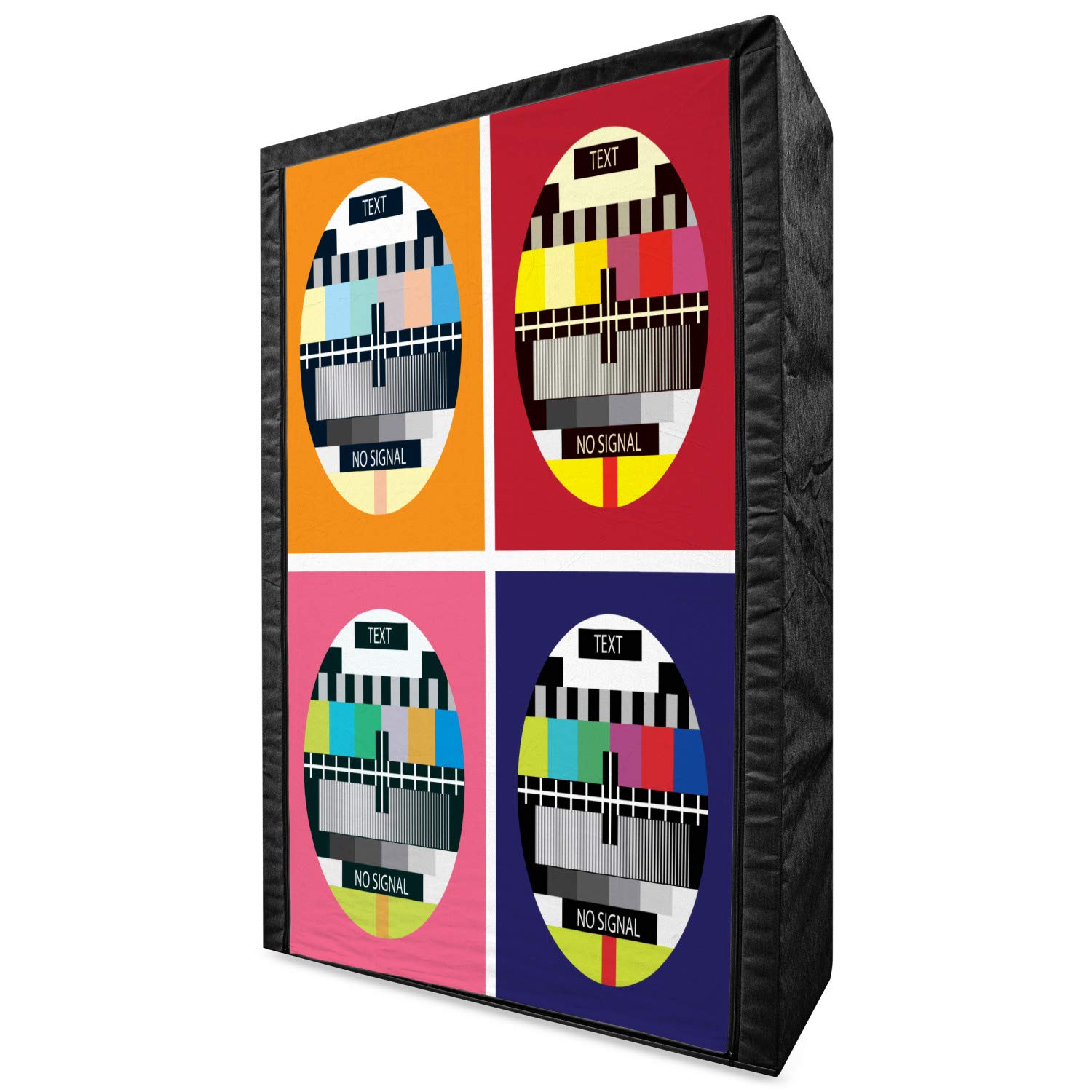 Ambesonne Modern Portable Fabric Wardrobe with Shelves - 42.5