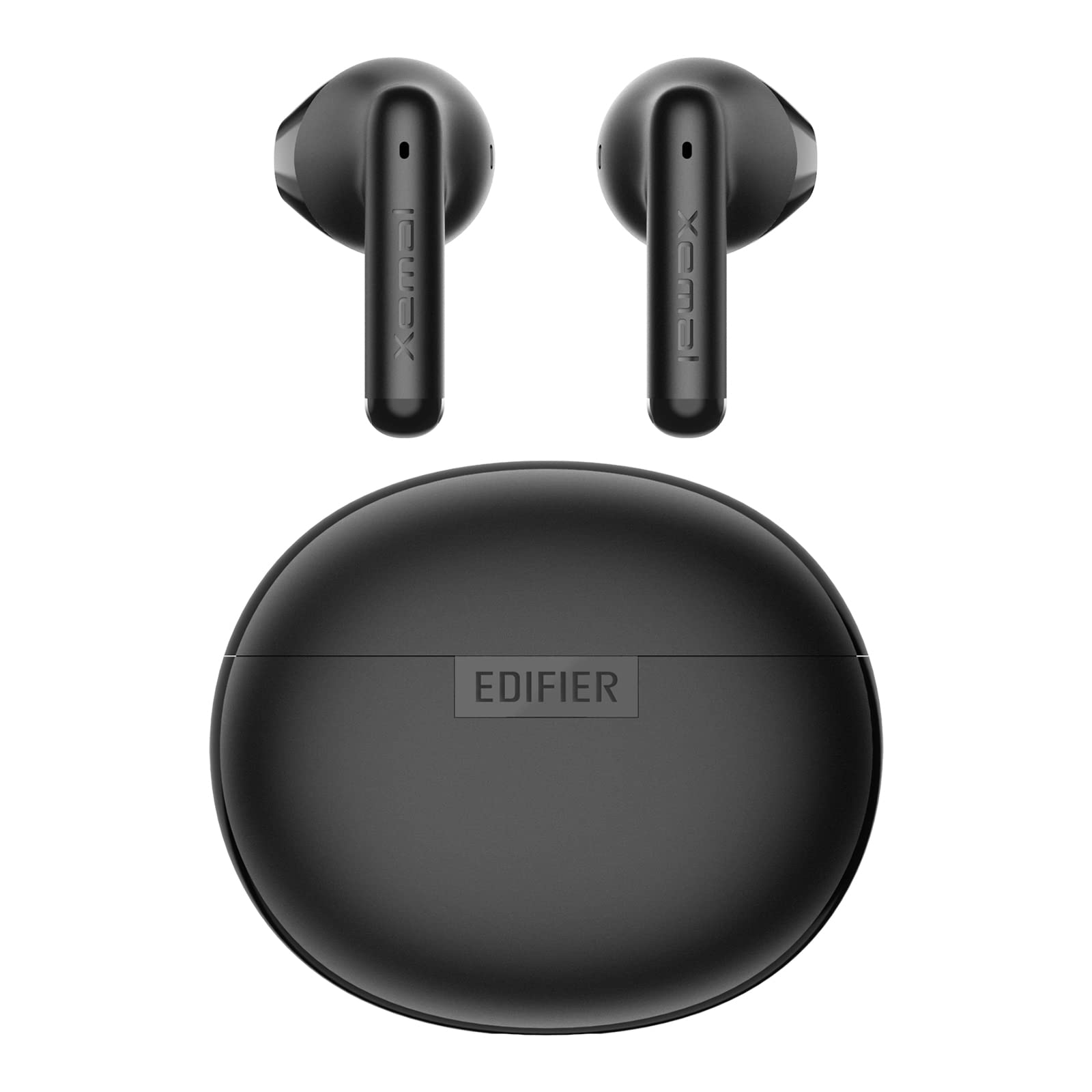 Edifier X2 True Wireless Earbuds - Bluetooth 5.0 Headphones with 28 Hours Playtime, HD Sound, Noise Cancelling Mic for Crystal Clear Calls, IPX5 Waterproof & Lightweight Design for Running, Gym Workouts & Sports (Black)