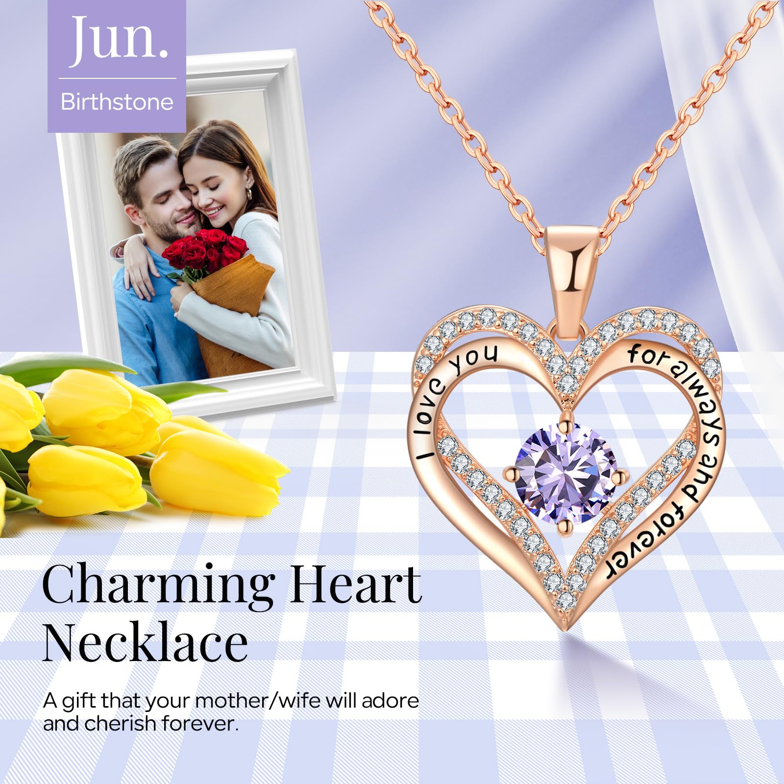 18K Rose Gold Necklaces for Women - Elegant Birthday Gifts for Wife, Girlfriend, Daughter | Perfect for Anniversary, Mother's Day, Christmas & Valentine's Day | Jewelry Gift for Special Occasions & Everyday Wear