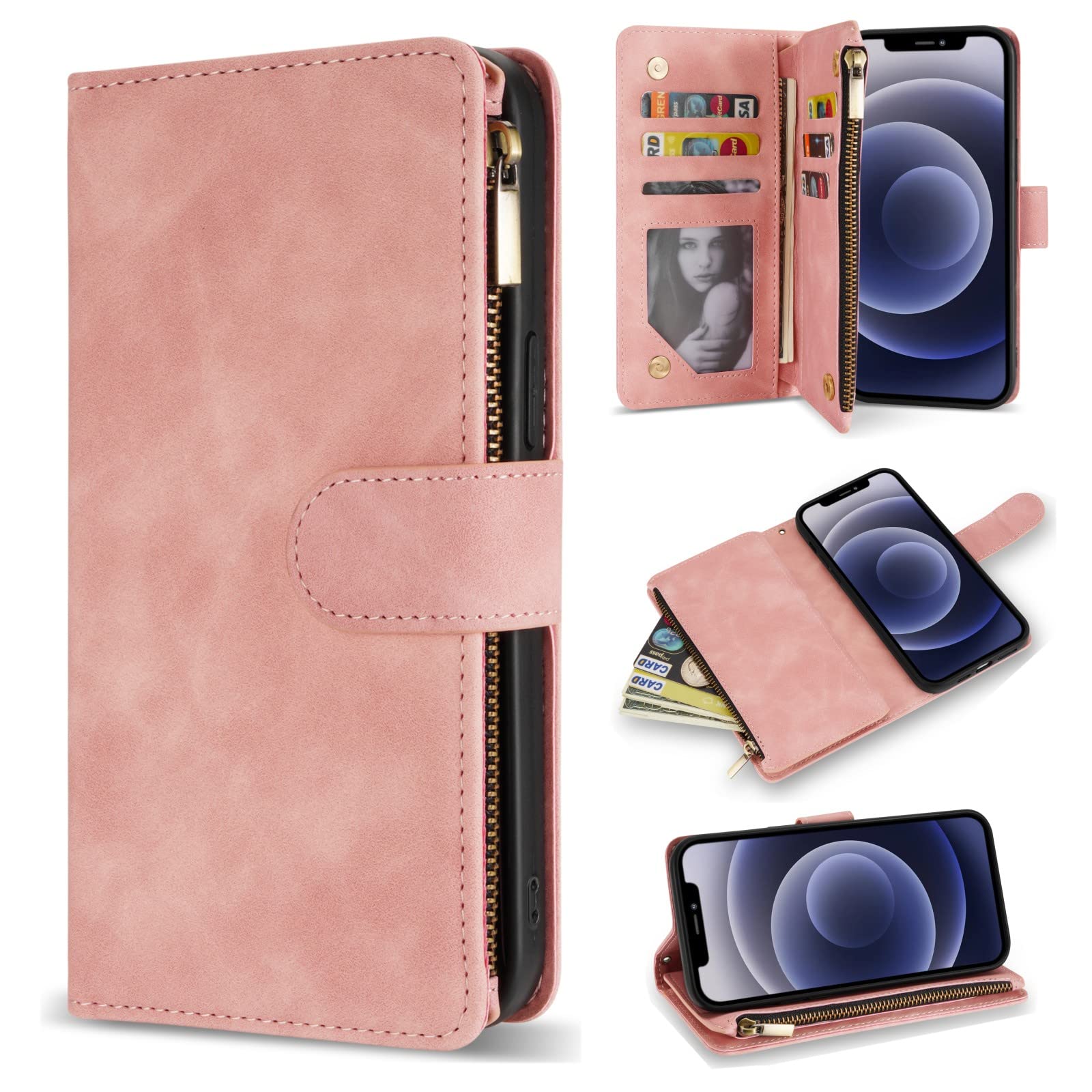 Premium PU Leather Wallet Case for iPhone 12/12 Pro (6.1