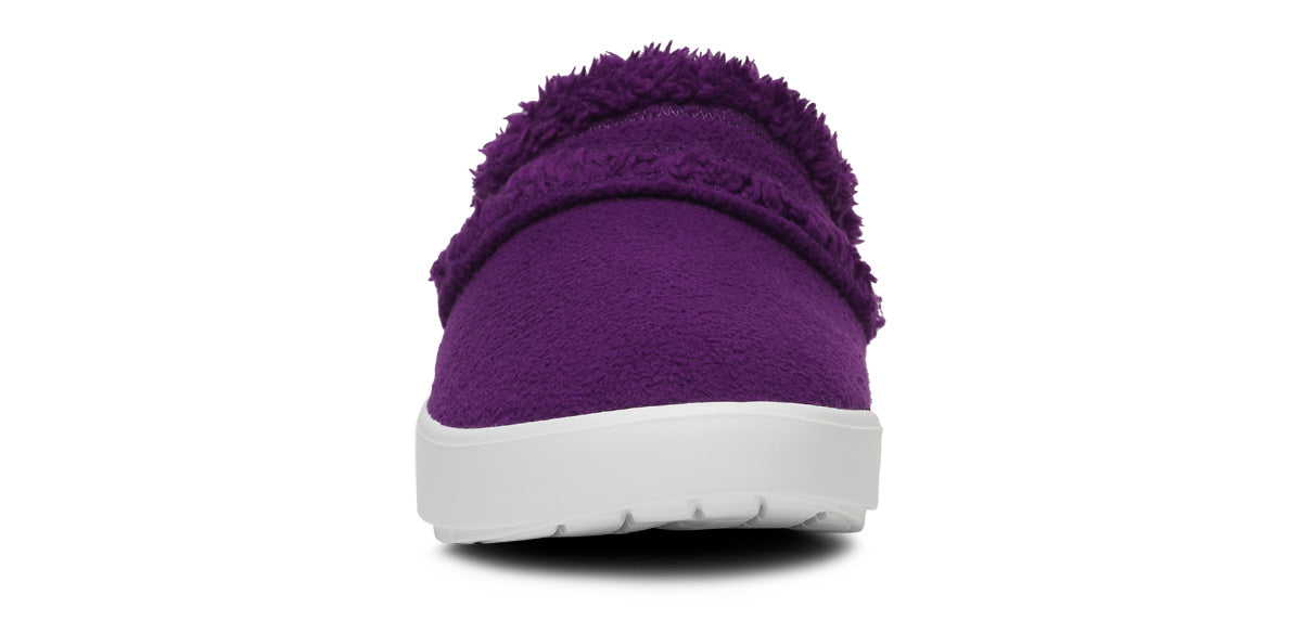 Women's Comfortable OOcoozie Mule Shoes - Amethyst Color Slip-On House Slippers for Relaxing at Home, Spa & Lounge Wear