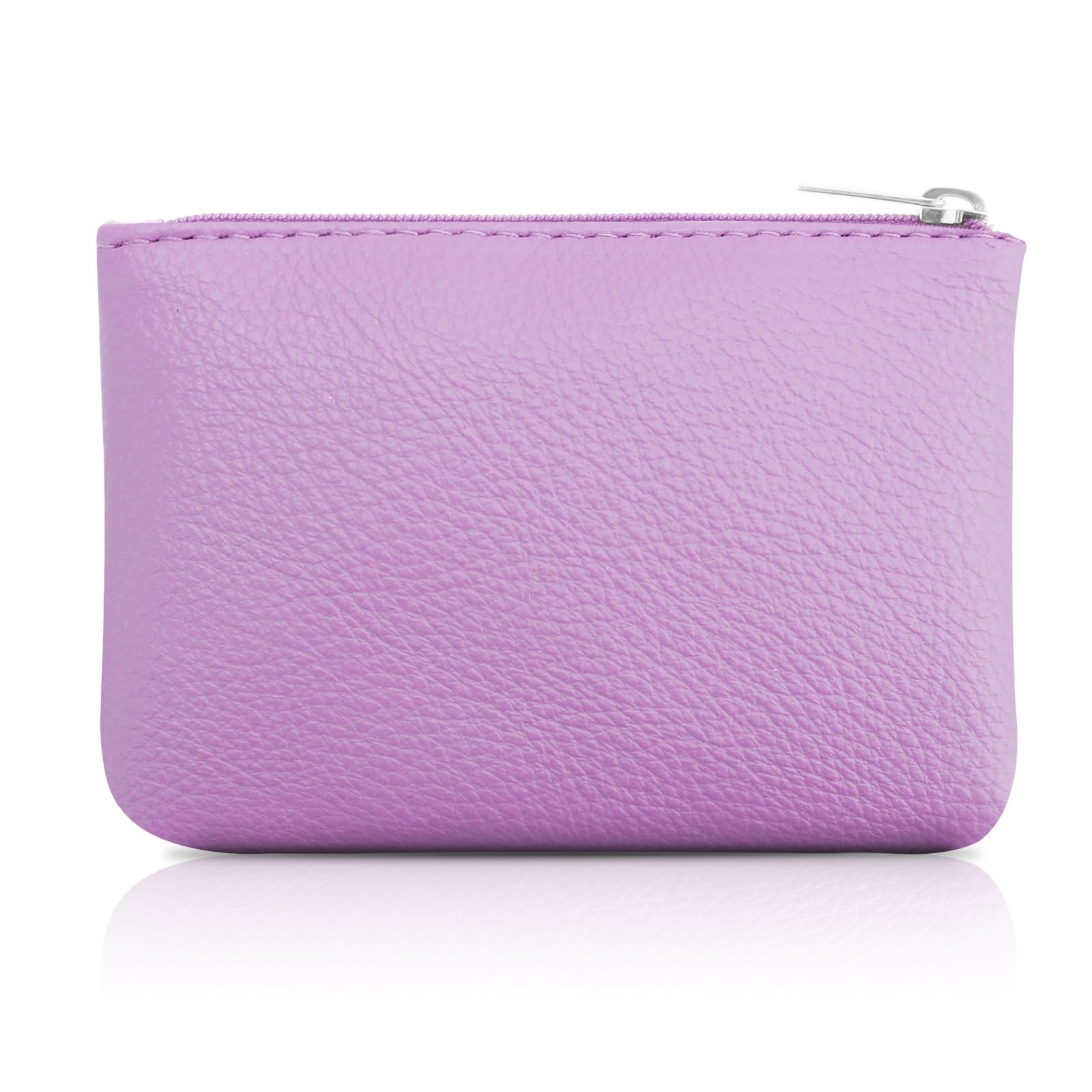 Giantree Small Women's Wallet - Cute PU Lychee Pattern Coin Purse, Mini Portable Change Holder for Girls & Ladies (Light Purple) - Perfect for Carrying ID, Keys, Headphones & Lipstick On-the-Go