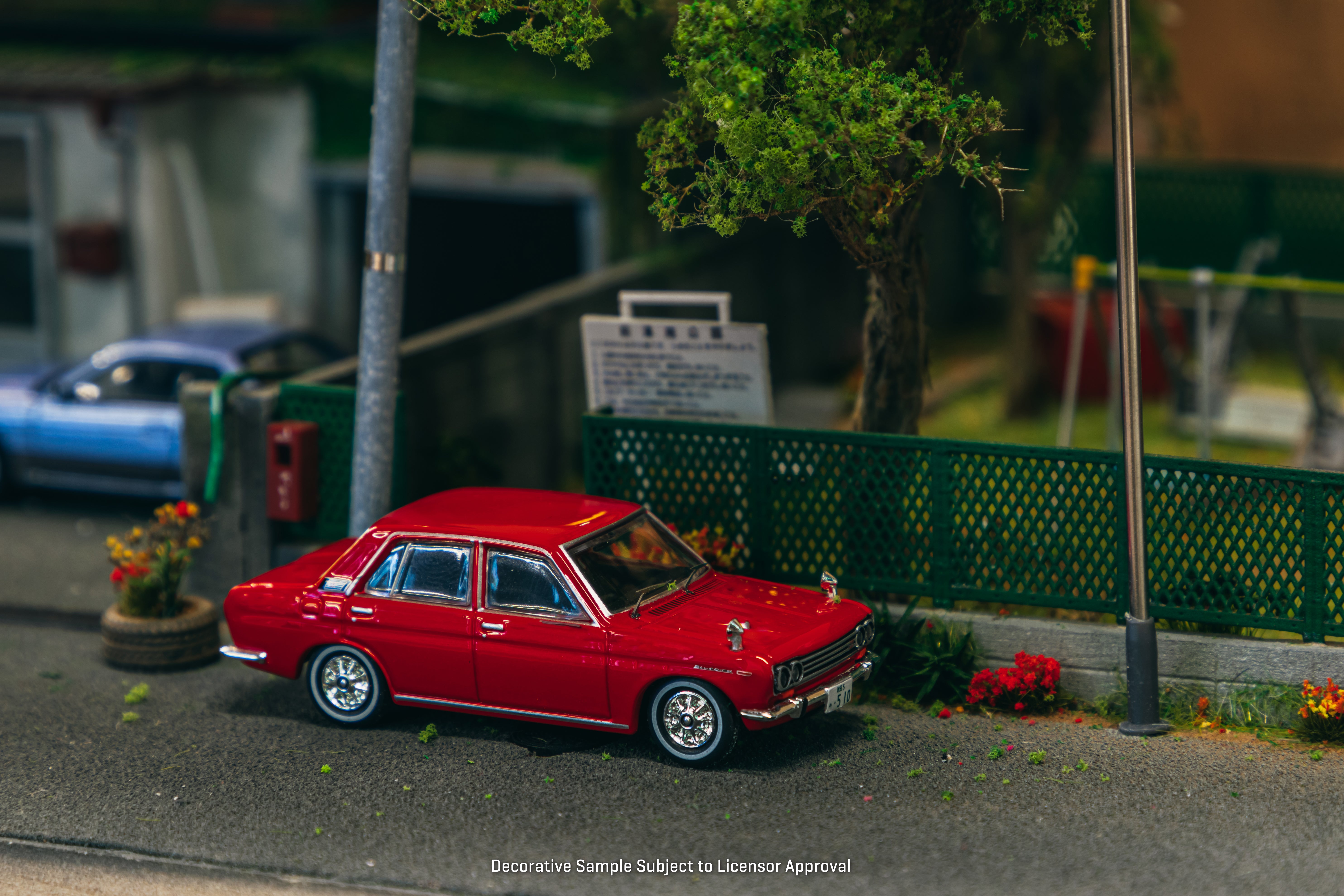 J Collection 1/64 Scale Datsun Bluebird 1600SSS P510 Diecast Model Car - Red Color - Perfect for Collectors, Display & Racing Scenes